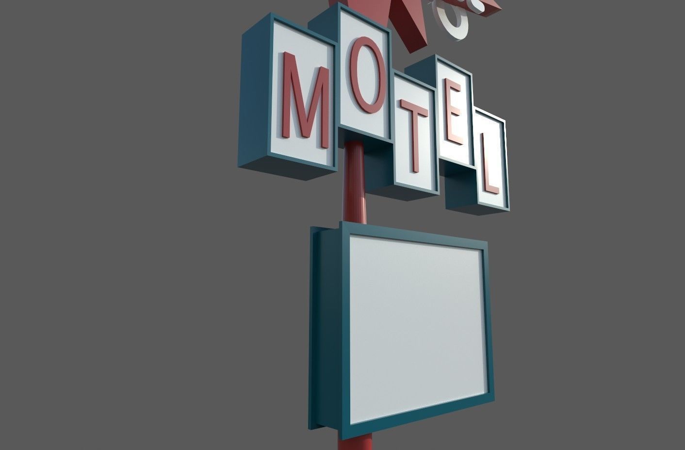 stardust motel sign 3D model_2