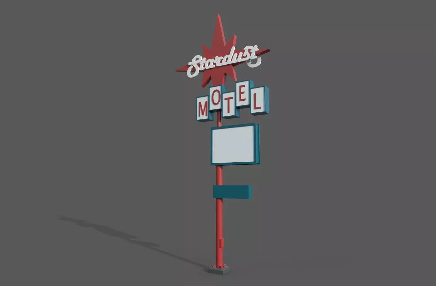 stardust motel sign 3D model_0