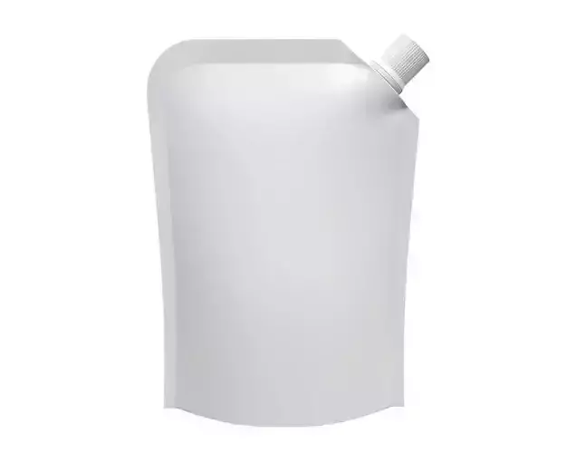 Blank Pouch Bag With Corner Spout Lid Mock Up 04 3D model