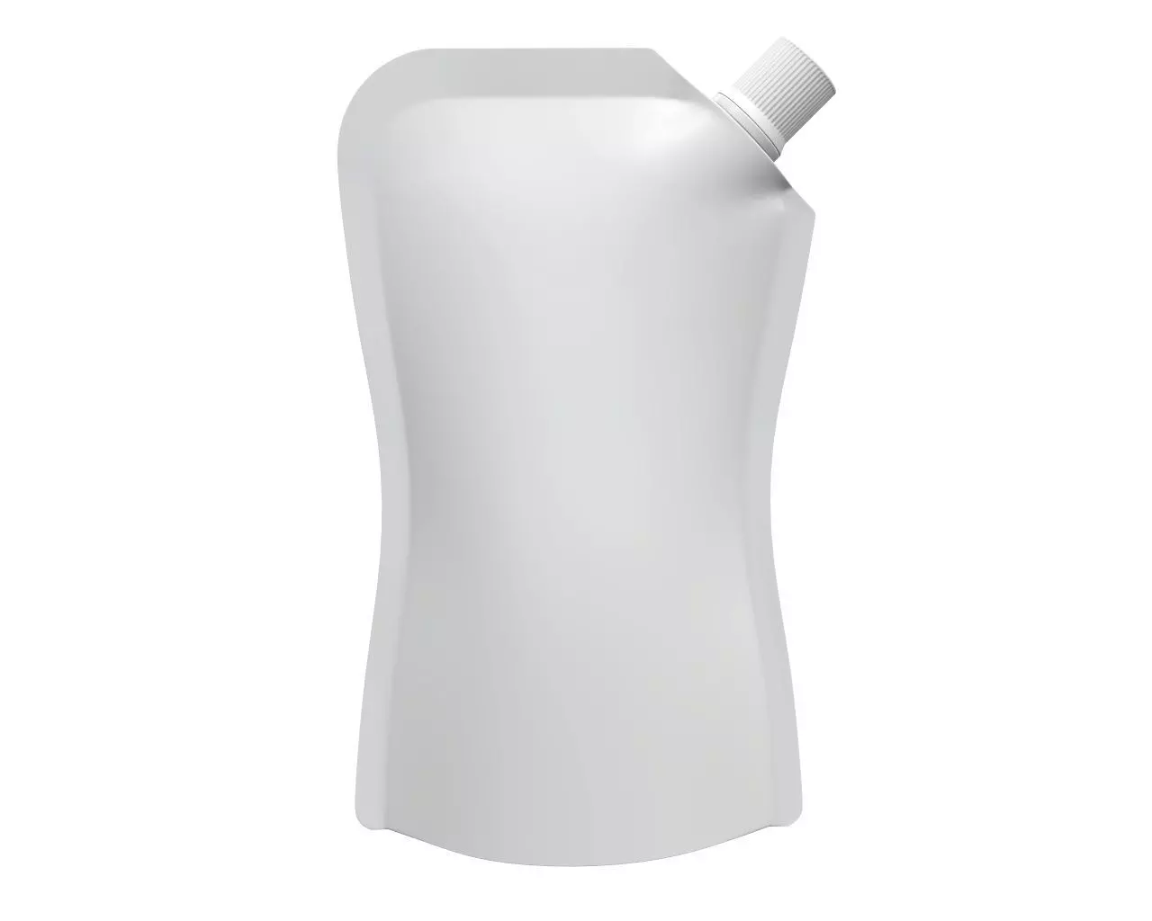 Blank Pouch Bag With Corner Spout Lid Mock Up 05 3D model