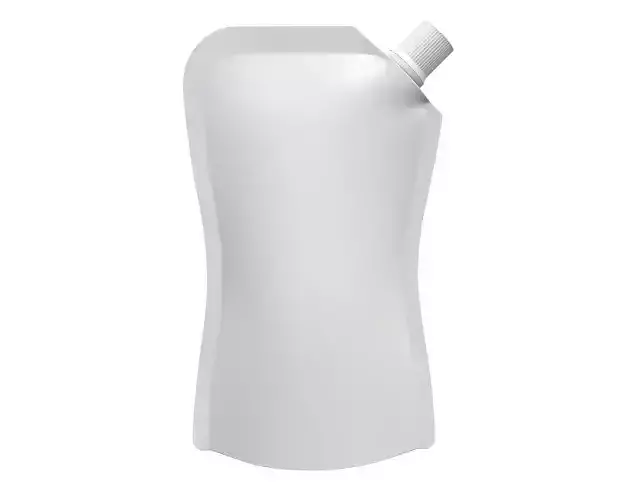 Blank Pouch Bag With Corner Spout Lid Mock Up 05 3D model