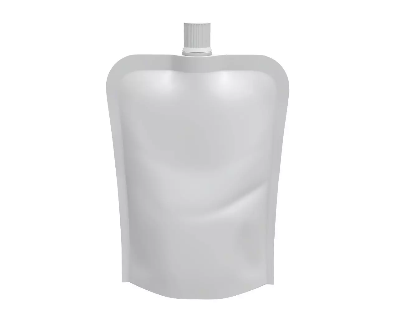 Blank Pouch Bag With Top Spout Lid Mock Up 01 3D model