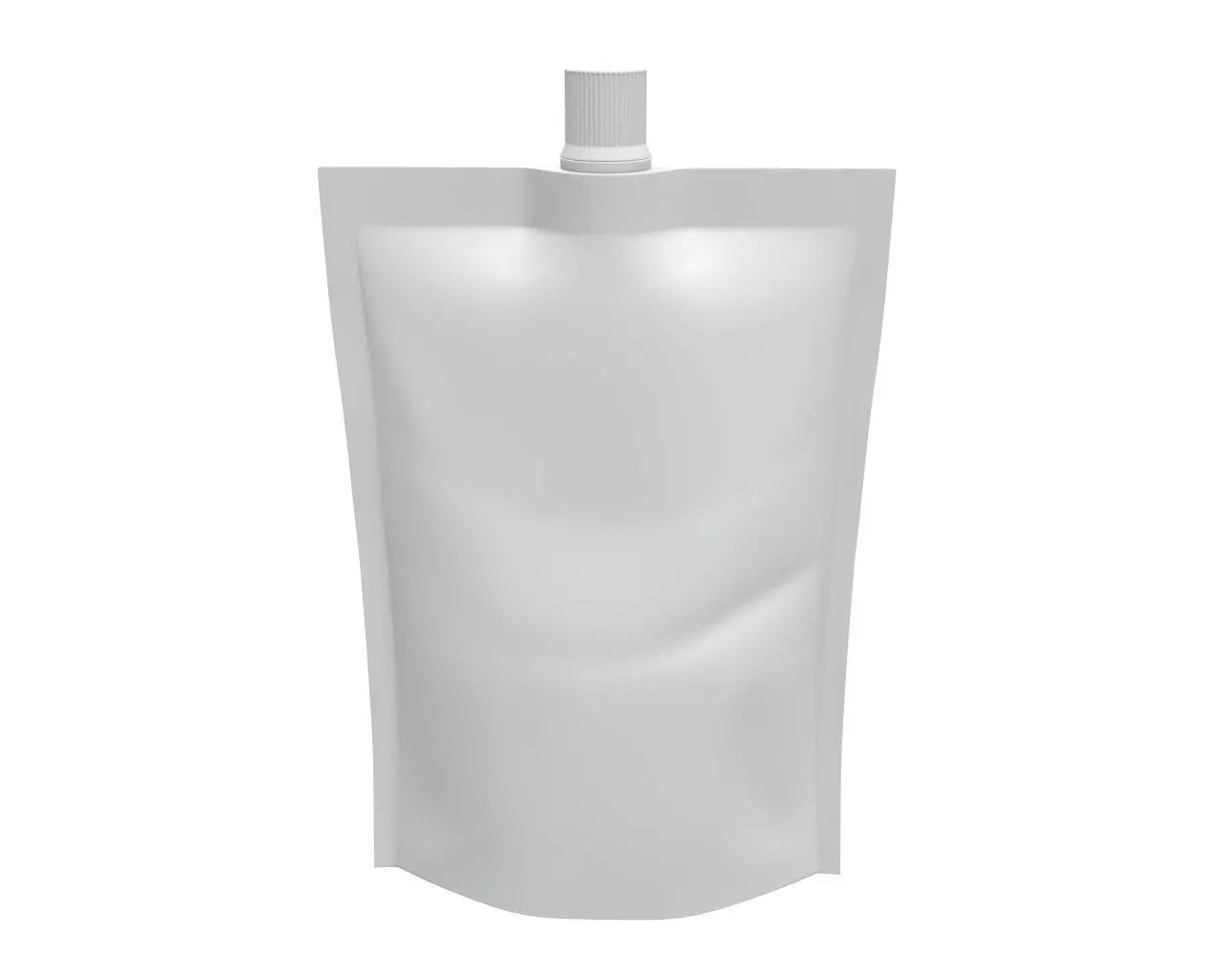 Blank Pouch Bag With Top Spout Lid Mock Up 02 3D model