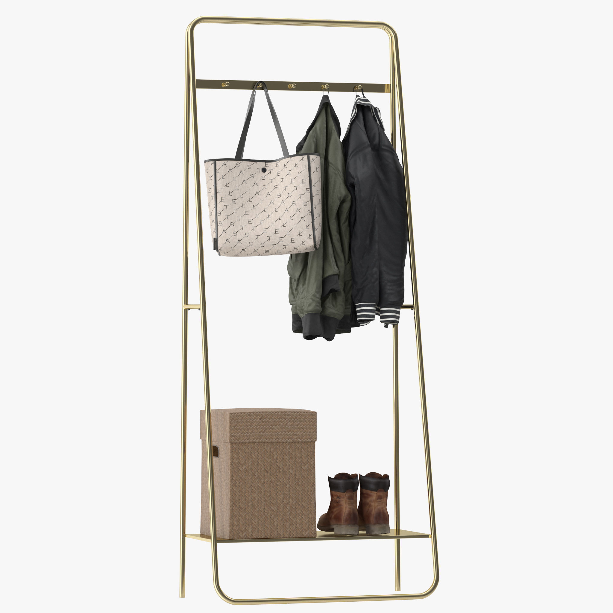 Nordal Coat rack LINE 3D model_6