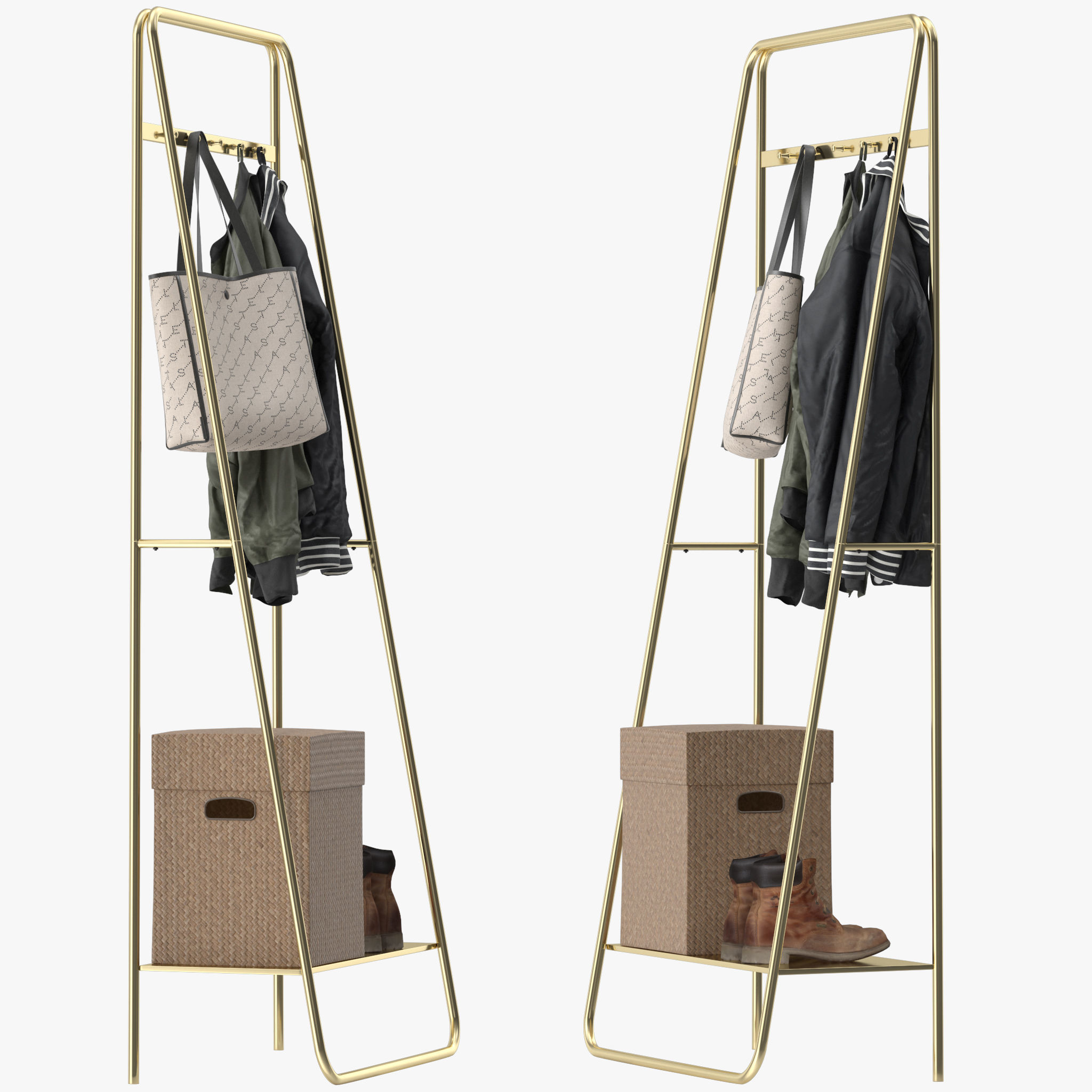 Nordal Coat rack LINE 3D model_3