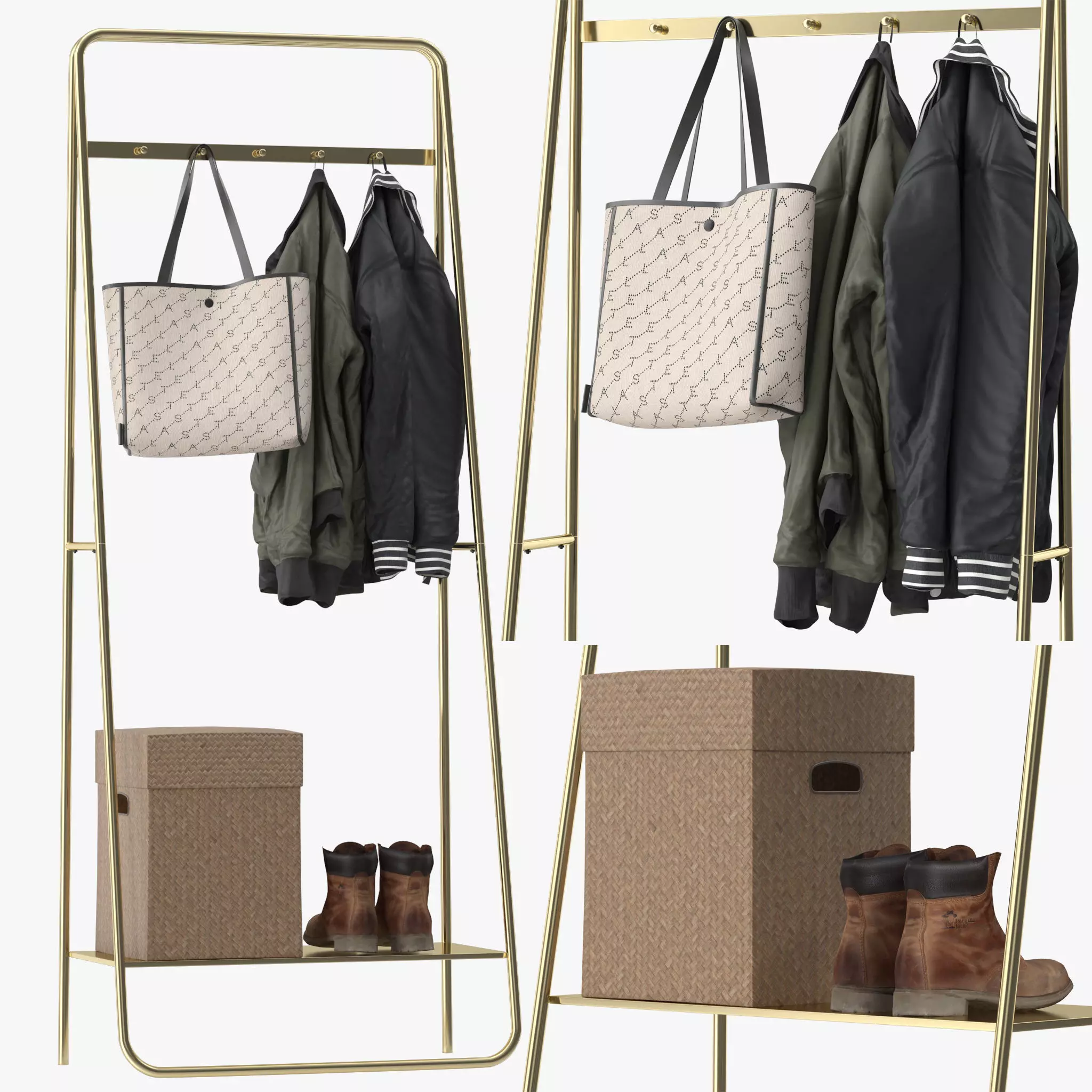 Nordal Coat rack LINE 3D model_0