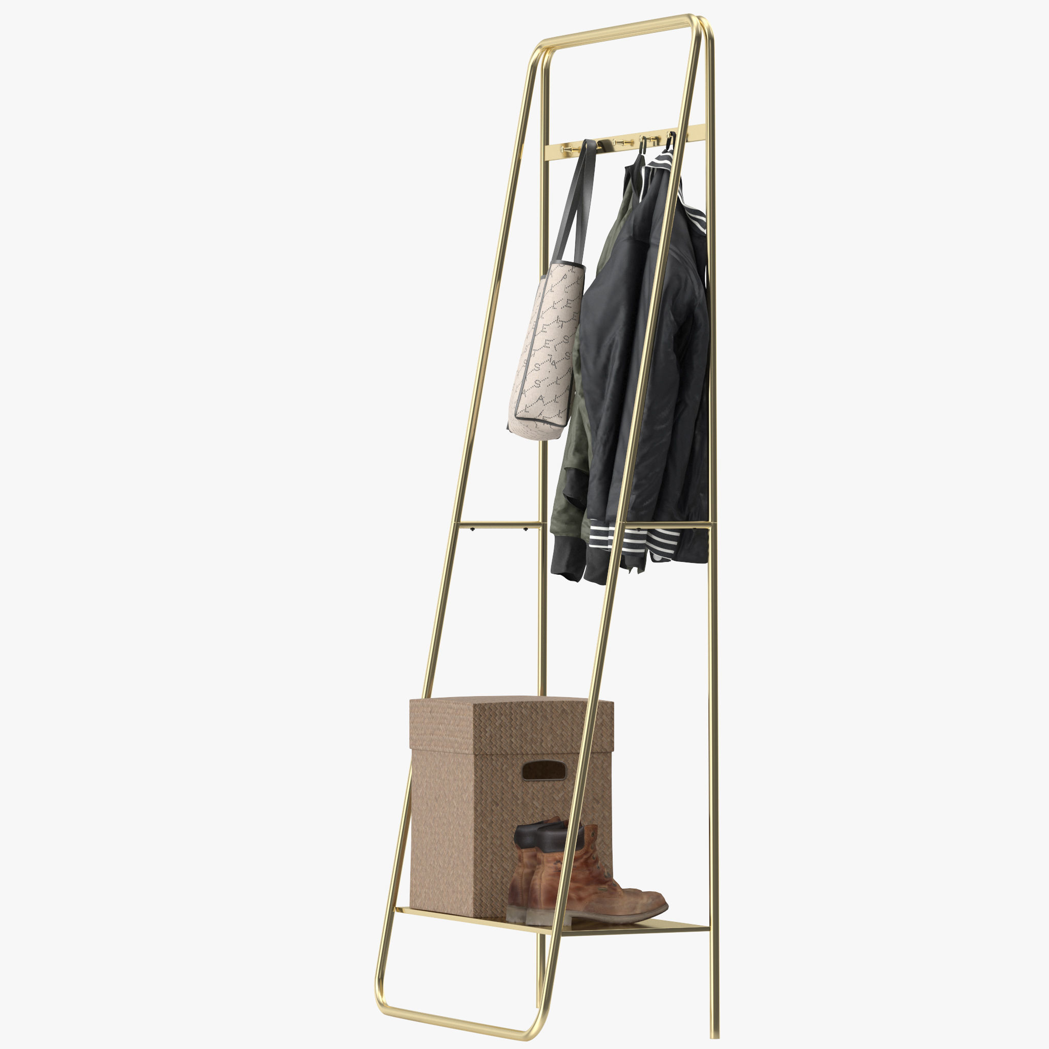 Nordal Coat rack LINE 3D model_10