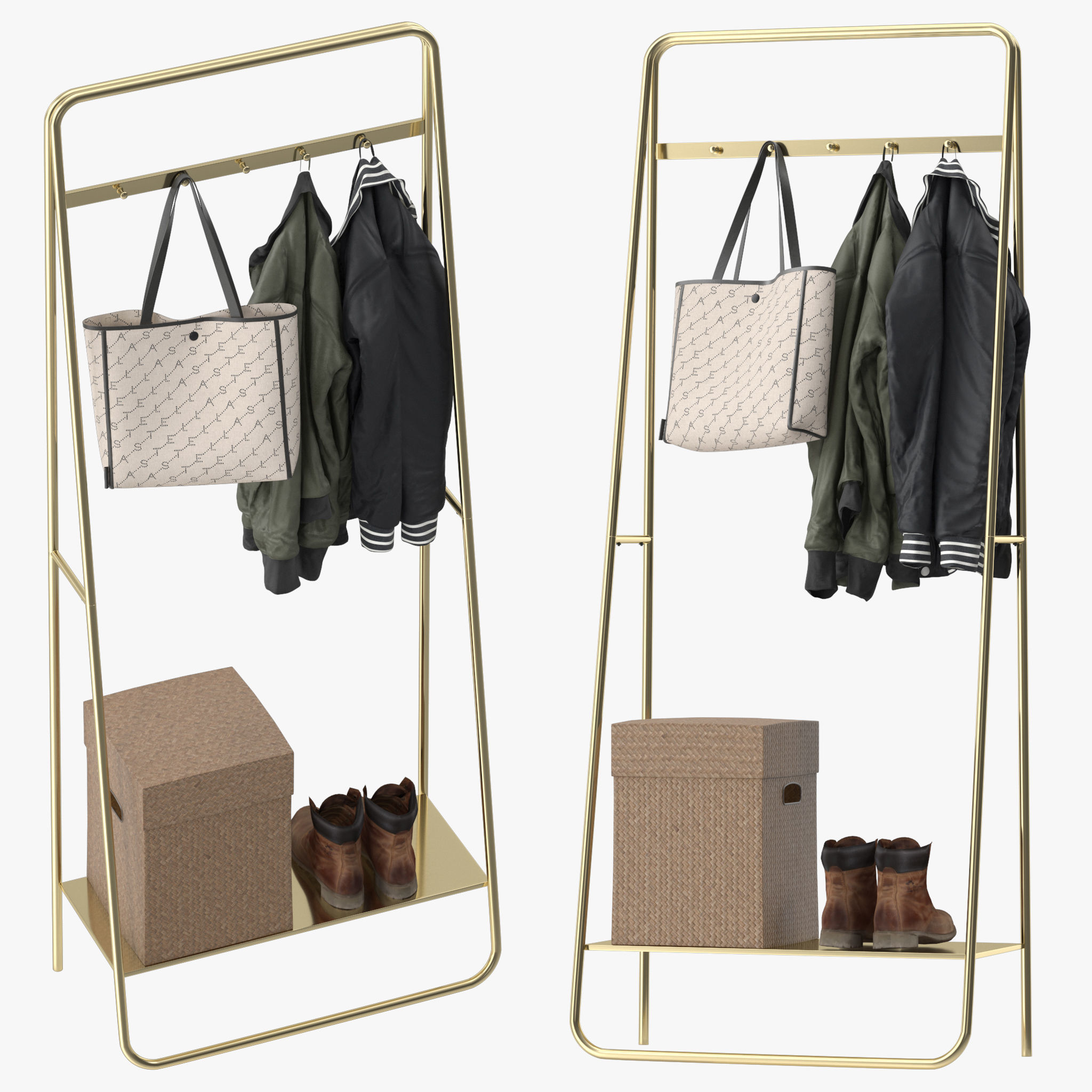 Nordal Coat rack LINE 3D model_1