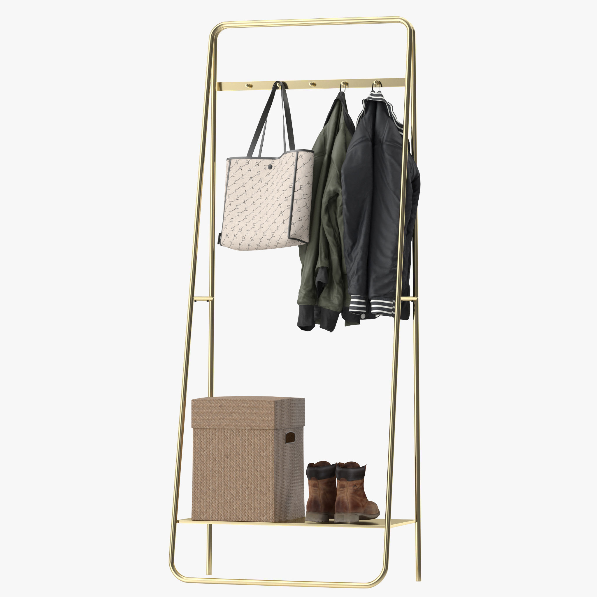 Nordal Coat rack LINE 3D model_7