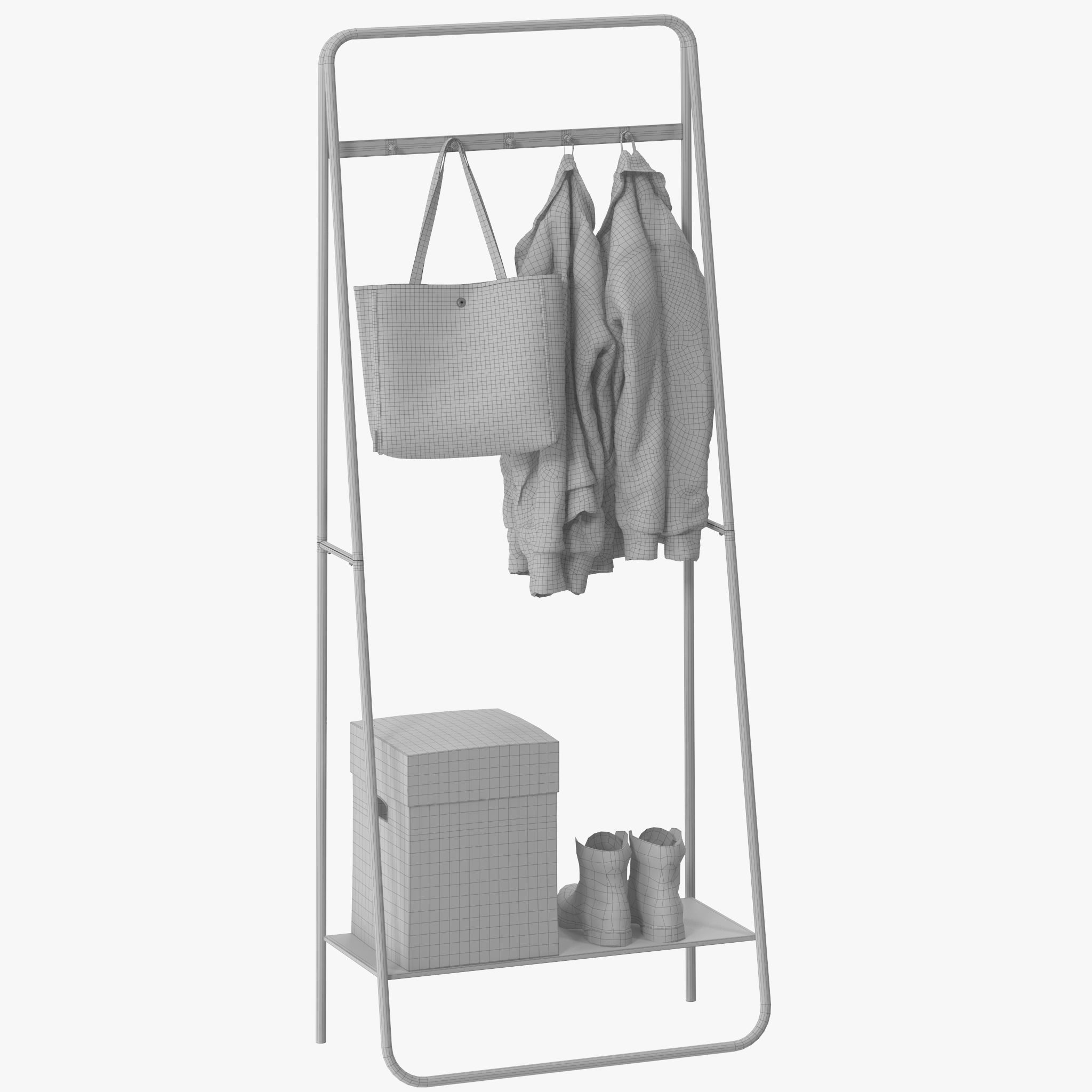 Nordal Coat rack LINE 3D model_12