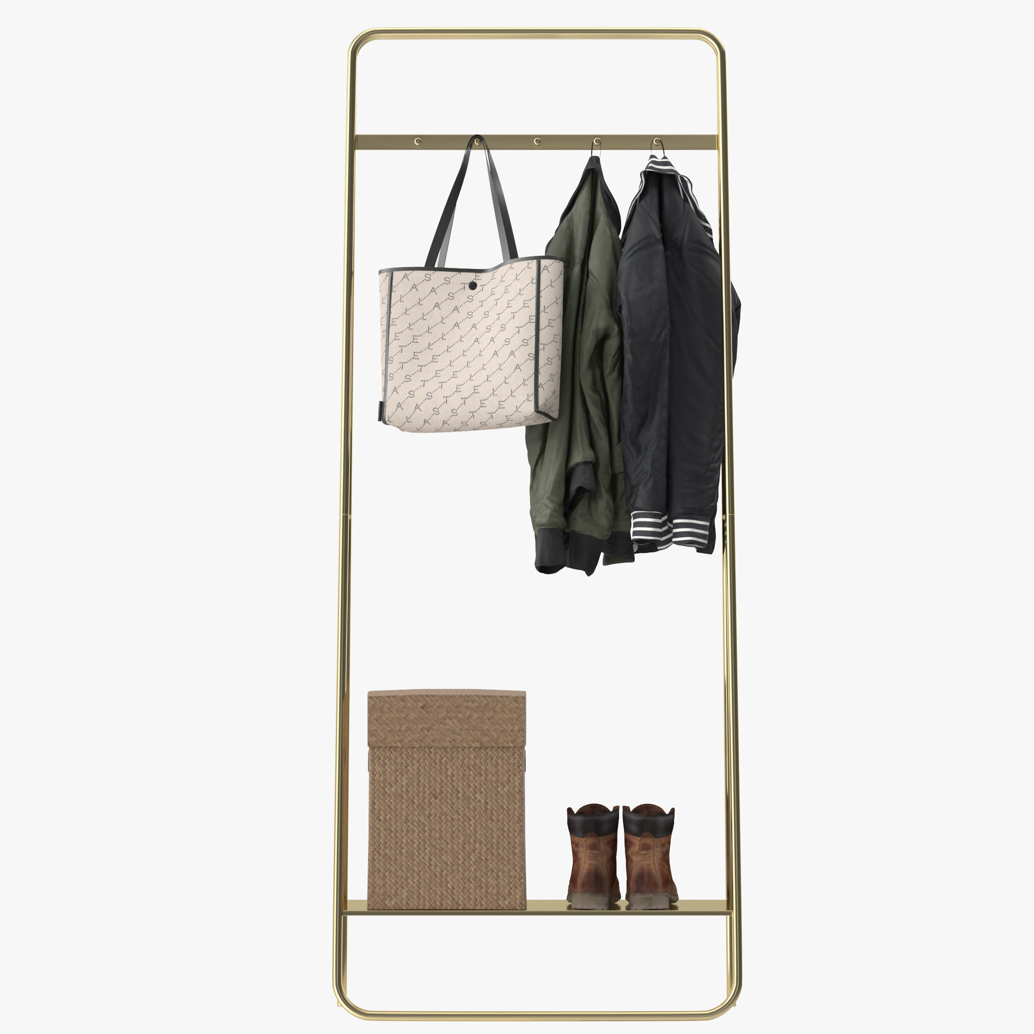 Nordal Coat rack LINE 3D model_9