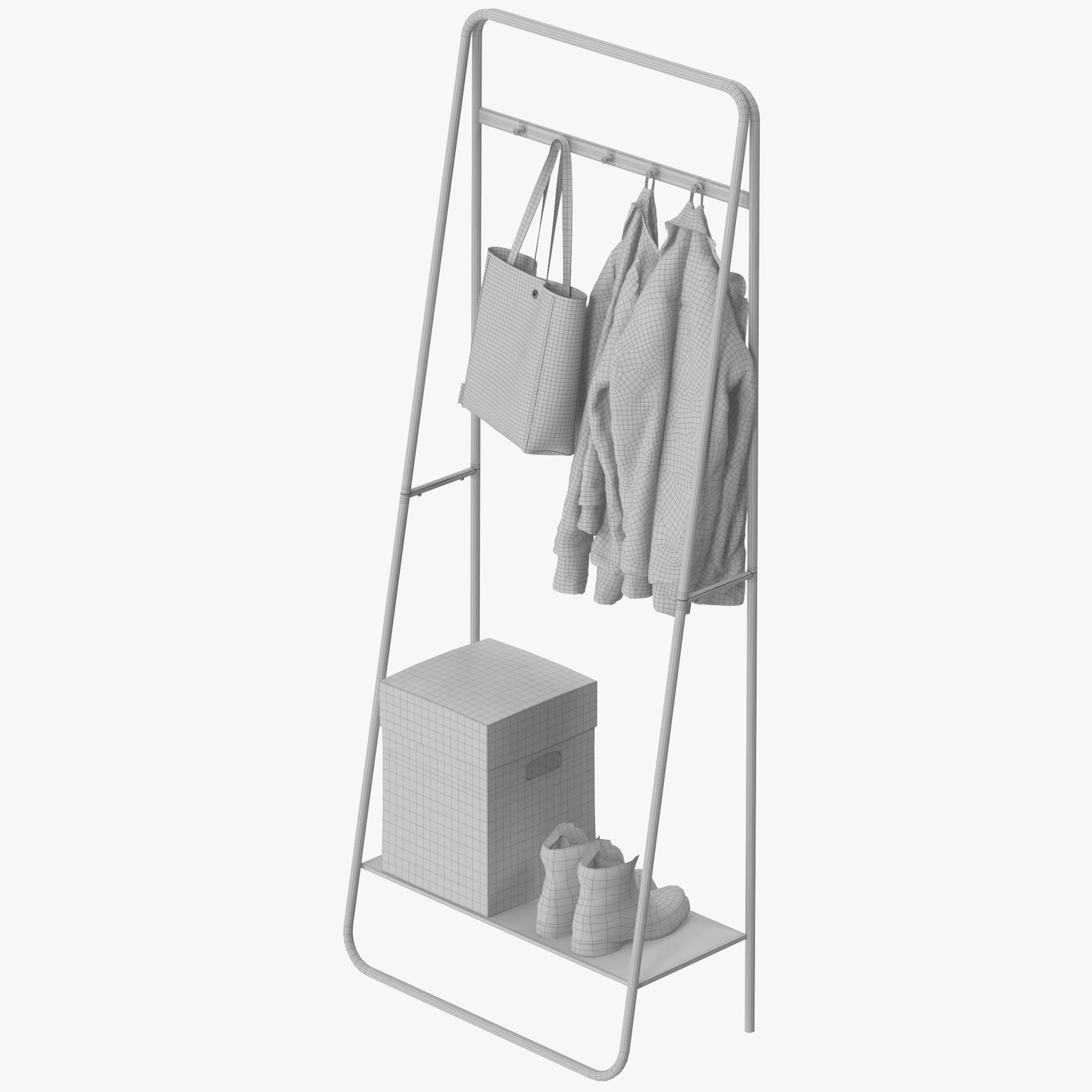 Nordal Coat rack LINE 3D model_13