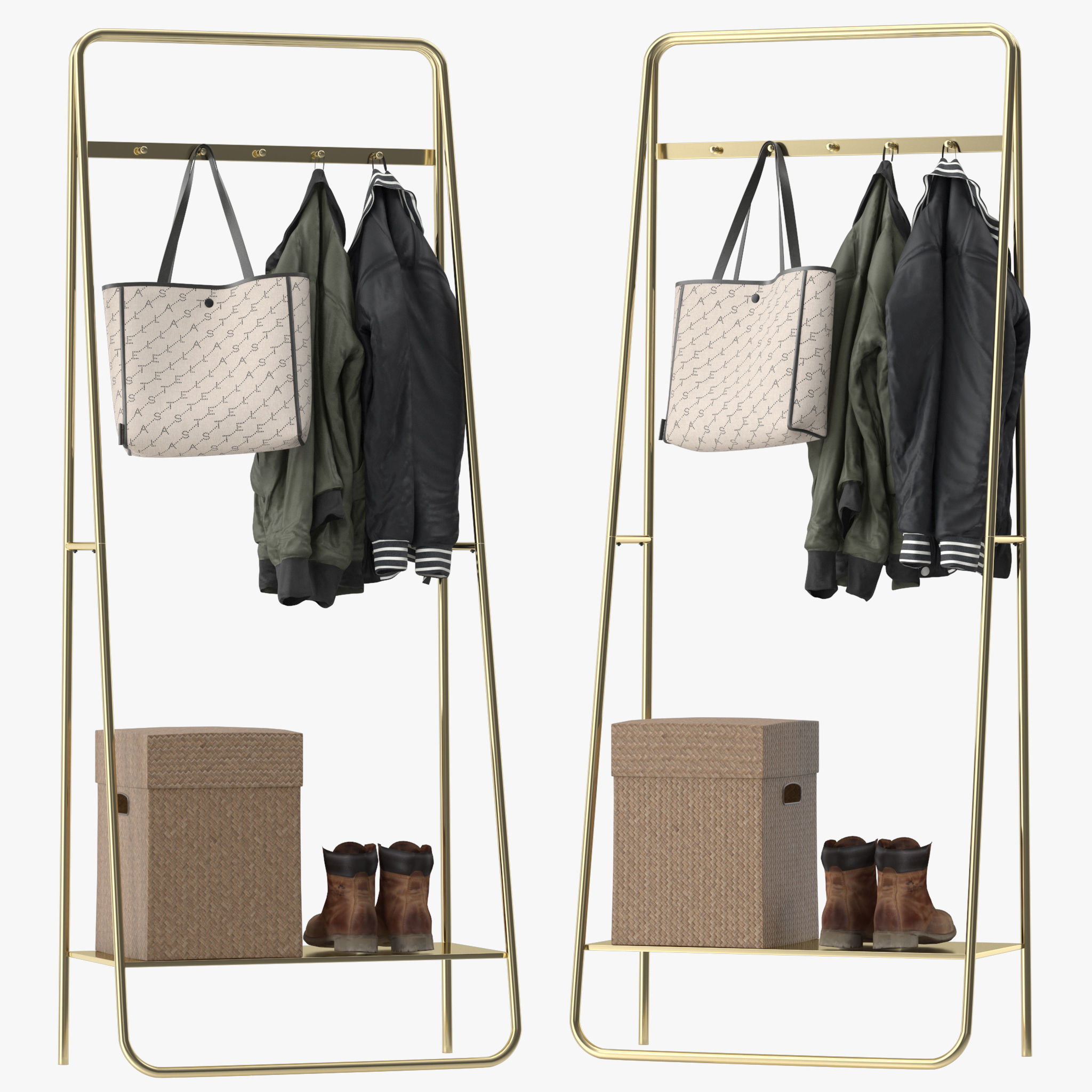 Nordal Coat rack LINE 3D model_2