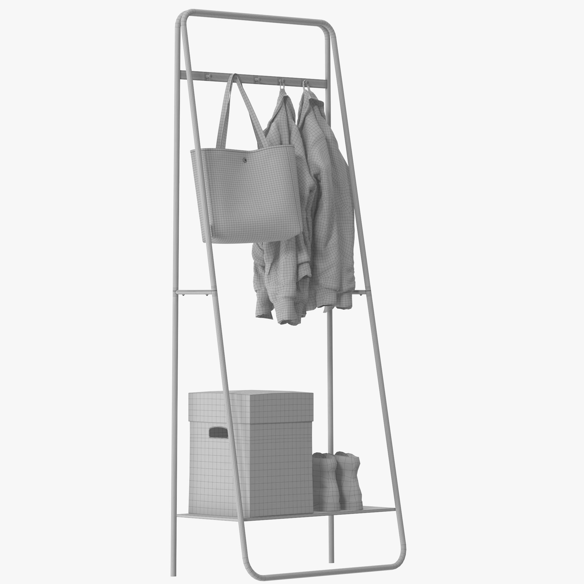 Nordal Coat rack LINE 3D model_14