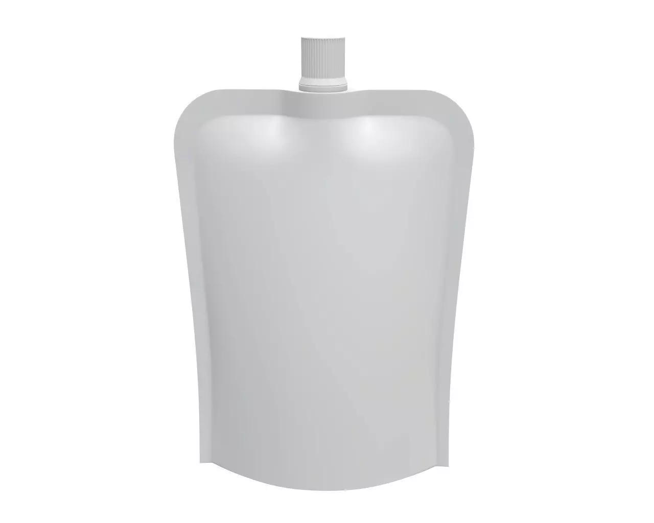 Blank Pouch Bag With Top Spout Lid Mock Up 03 3D model