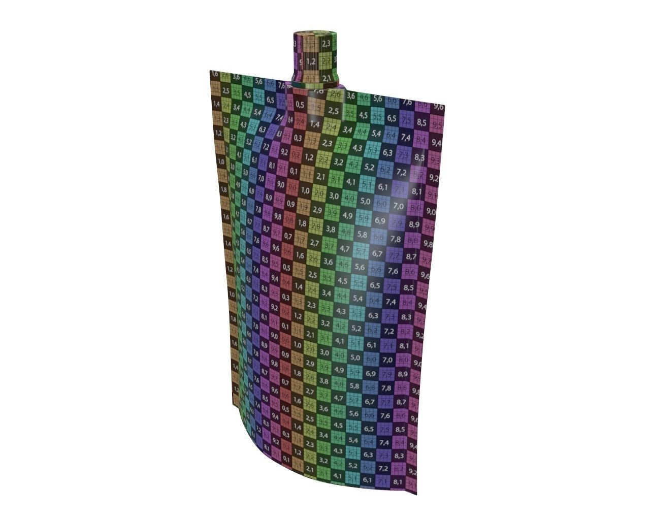 Blank Pouch Bag With Top Spout Lid Mock Up 04 3D model_12