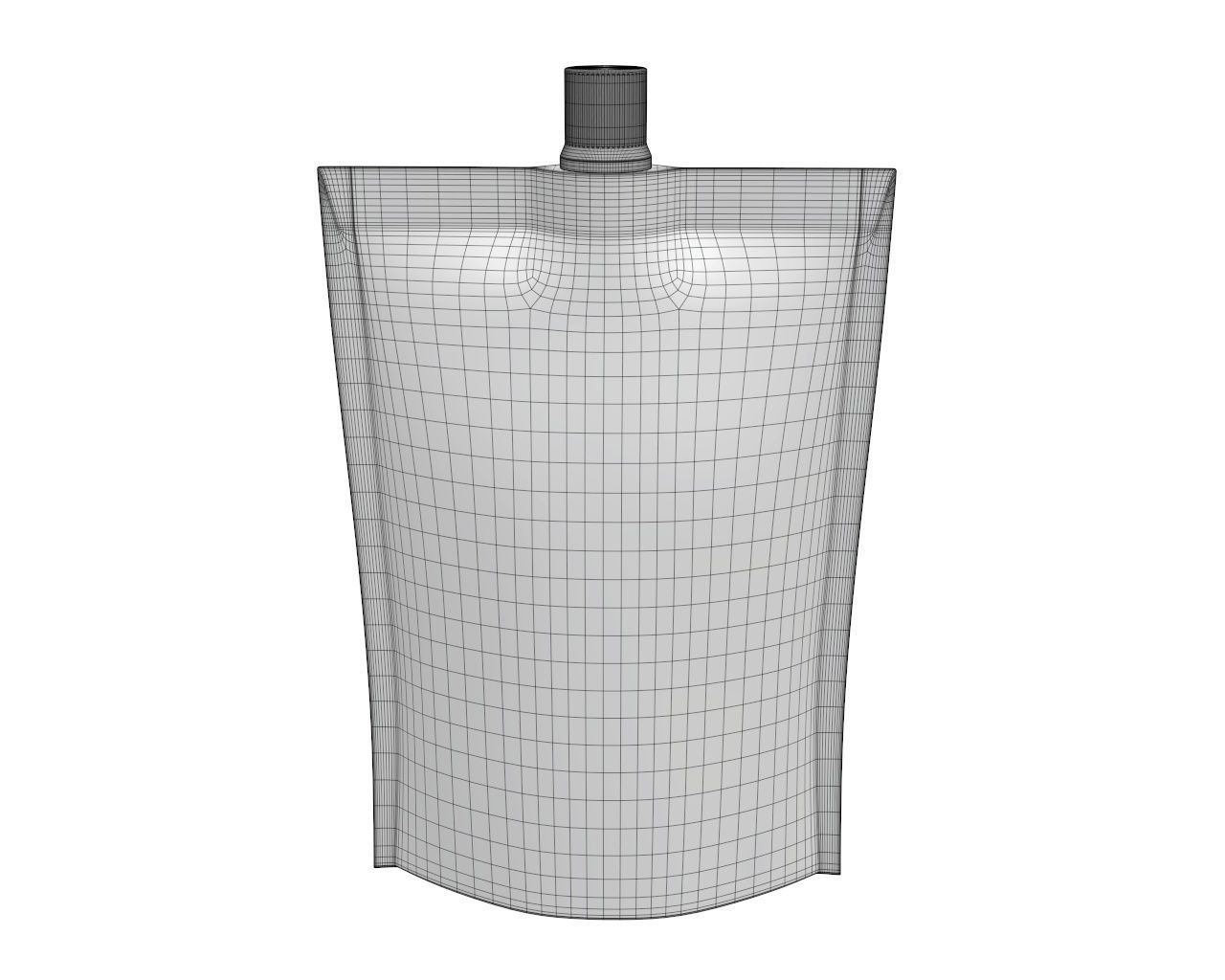 Blank Pouch Bag With Top Spout Lid Mock Up 04 3D model_5