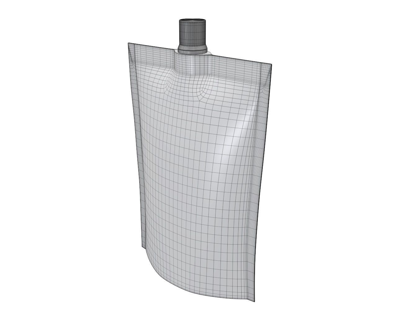 Blank Pouch Bag With Top Spout Lid Mock Up 04 3D model_8