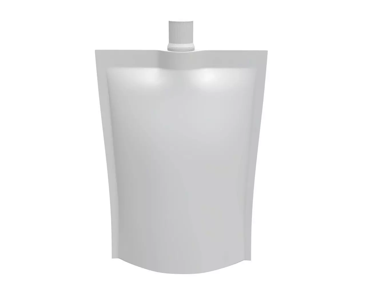 Blank Pouch Bag With Top Spout Lid Mock Up 04 3D model_0