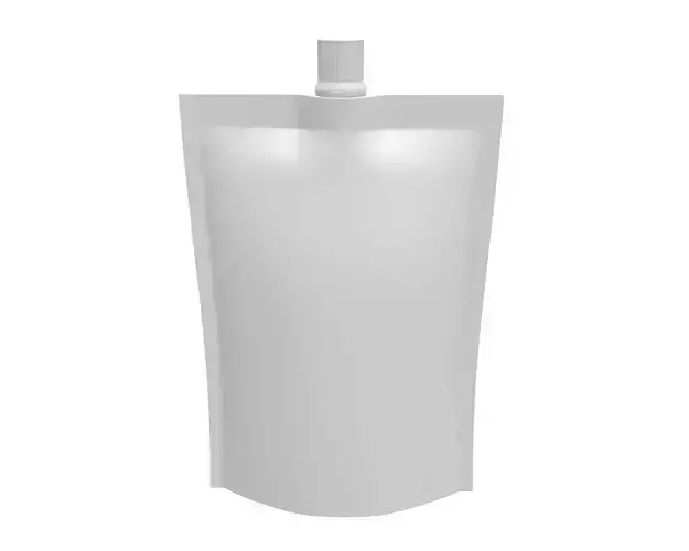 Blank Pouch Bag With Top Spout Lid Mock Up 04 3D model