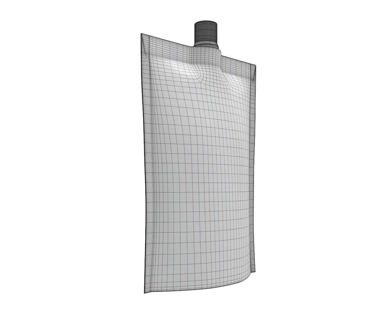 Blank Pouch Bag With Top Spout Lid Mock Up 04 3D model_6