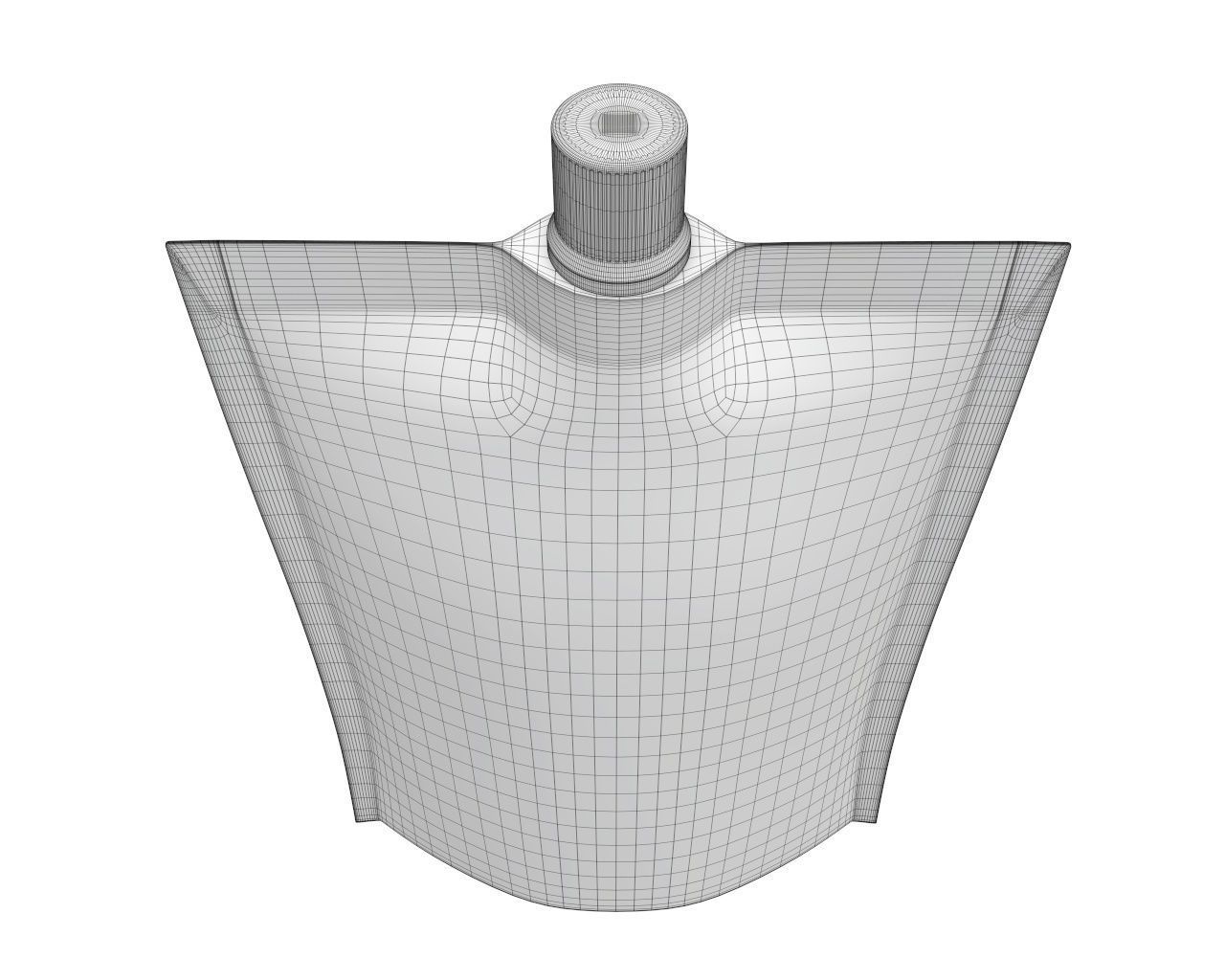 Blank Pouch Bag With Top Spout Lid Mock Up 04 3D model_7