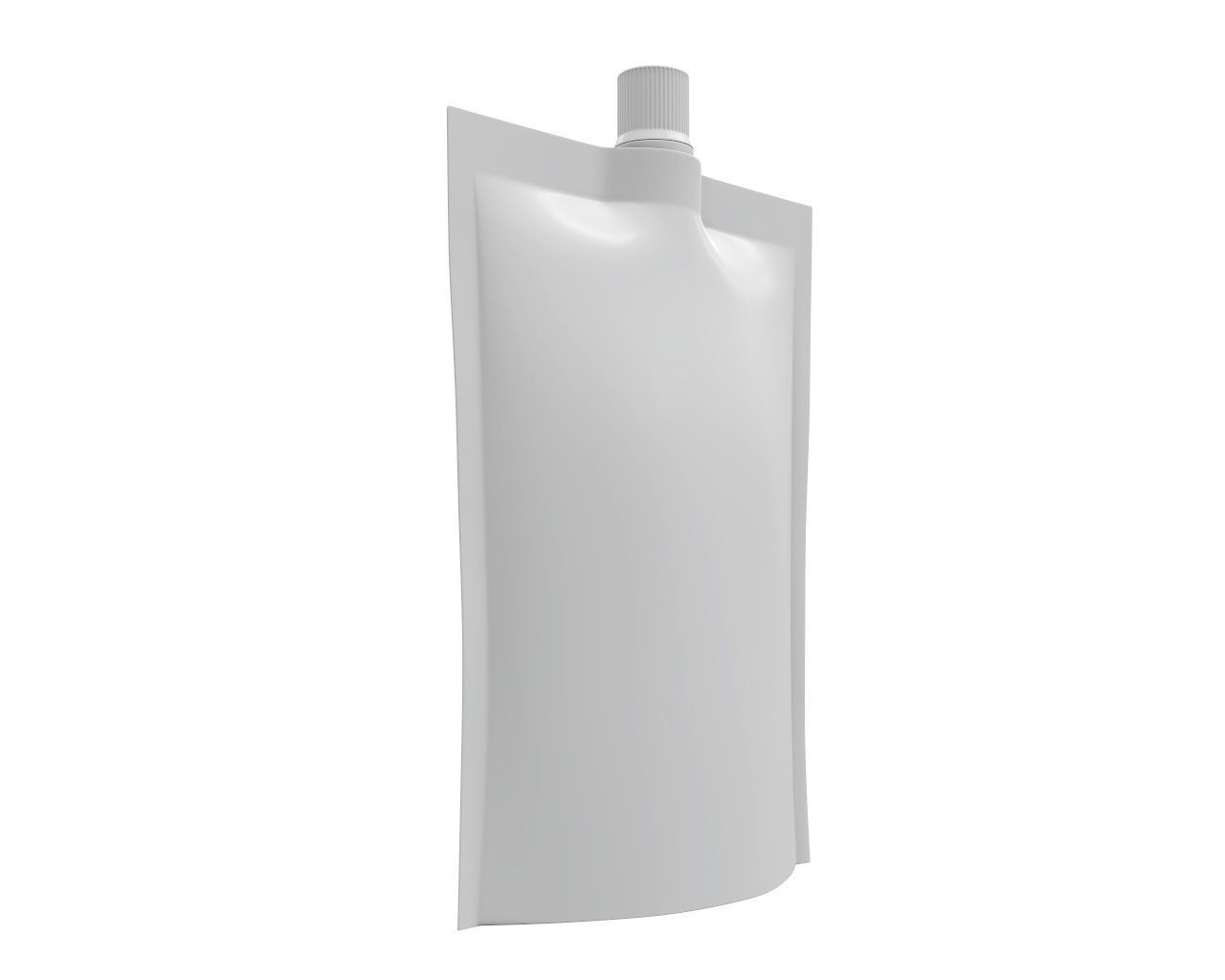 Blank Pouch Bag With Top Spout Lid Mock Up 04 3D model_2