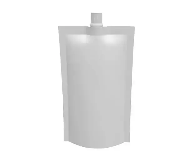 Blank Pouch Bag With Top Spout Lid Mock Up 05 3D model