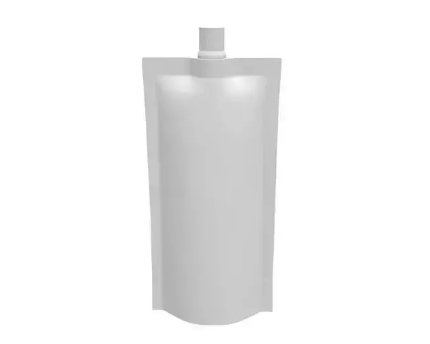 Blank Pouch Bag With Top Spout Lid Mock Up 06 3D model