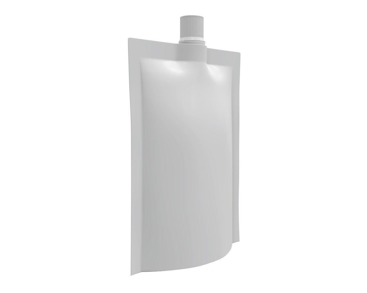 Blank Pouch Bag With Top Spout Lid Mock Up 07 3D model_2