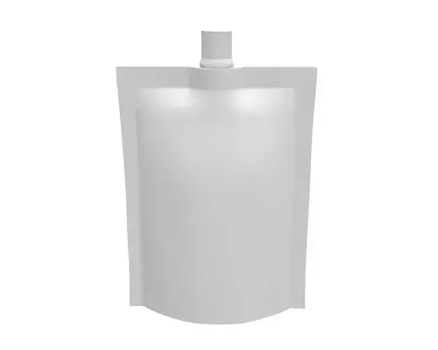 Blank Pouch Bag With Top Spout Lid Mock Up 07 3D model