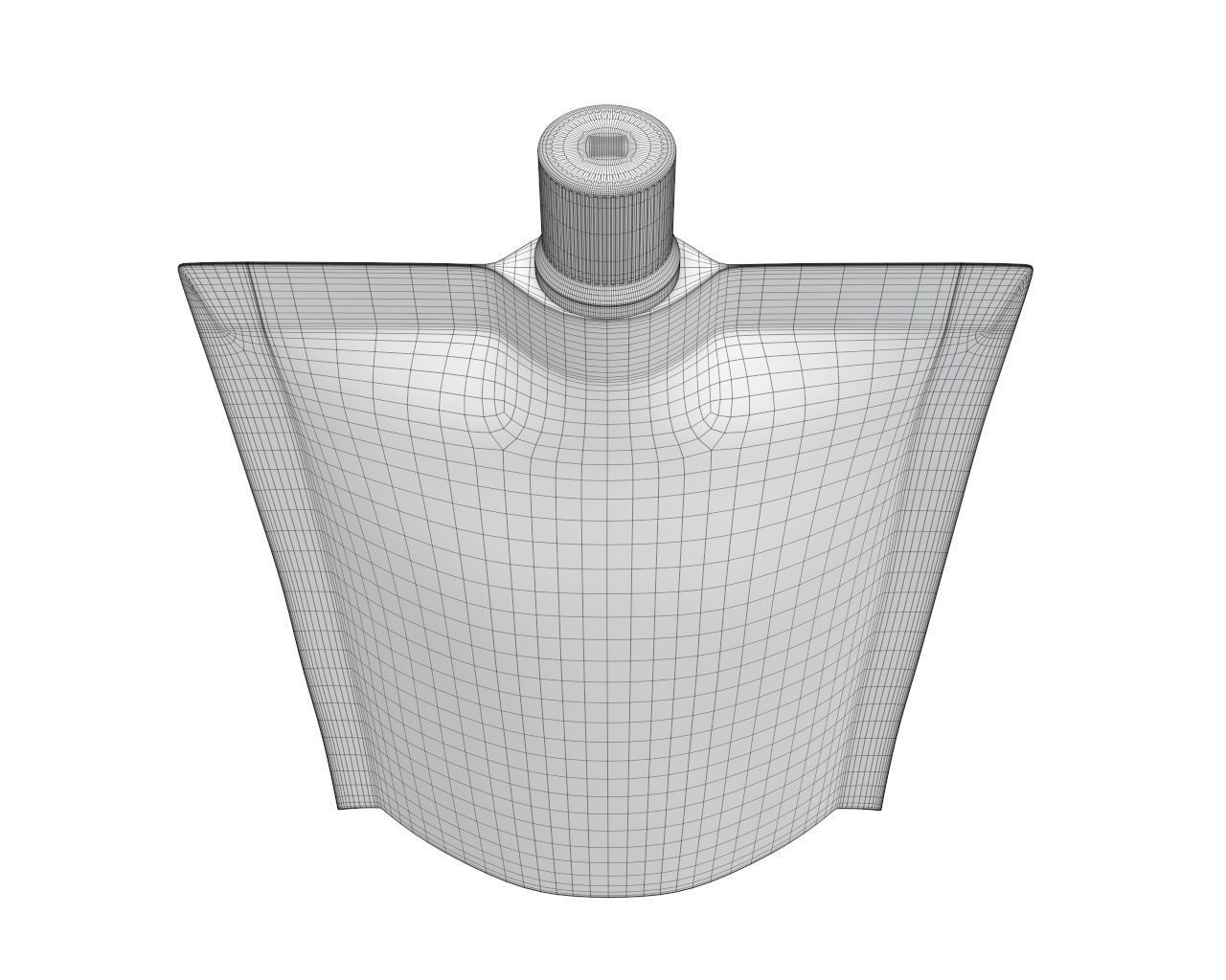 Blank Pouch Bag With Top Spout Lid Mock Up 07 3D model_7