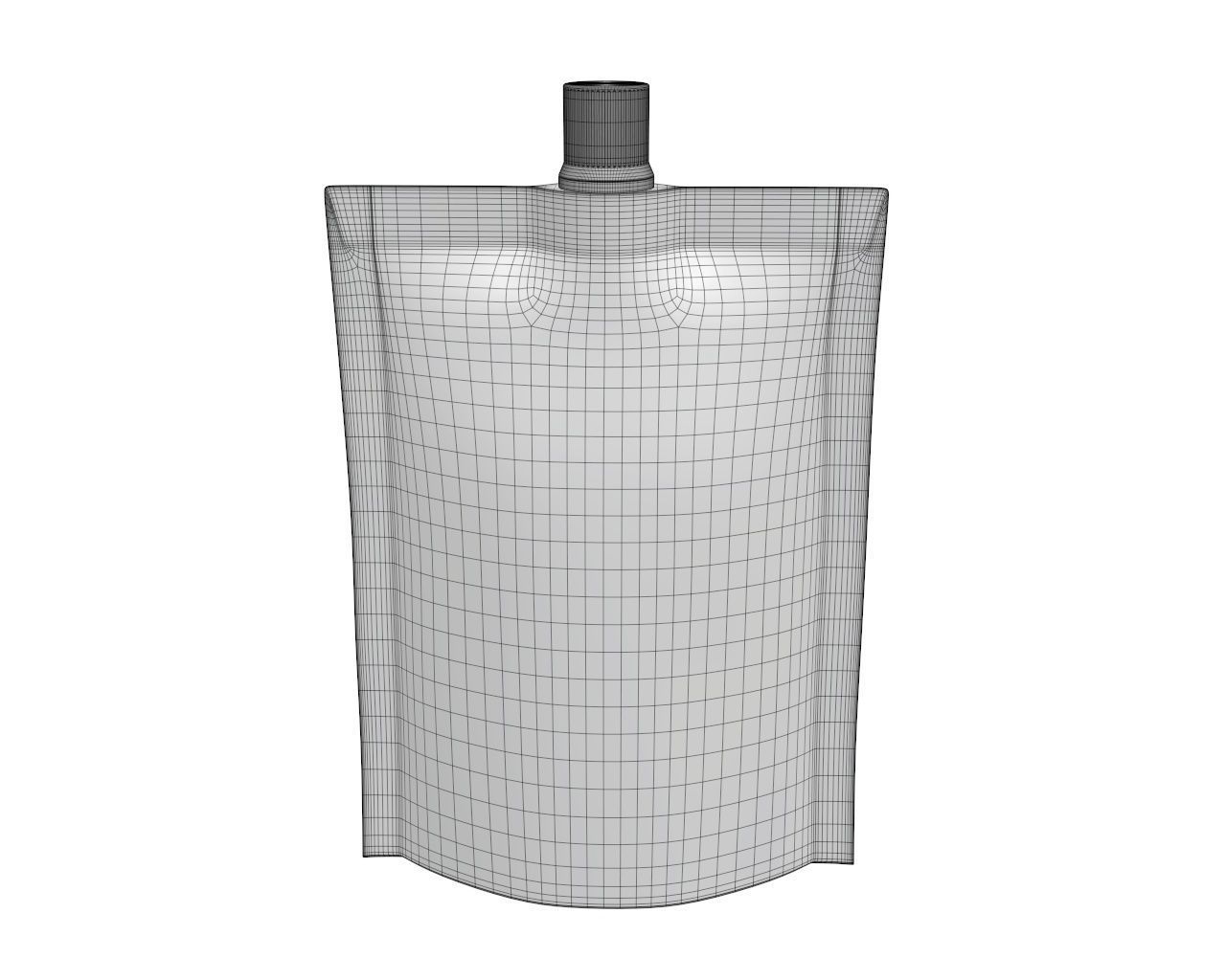 Blank Pouch Bag With Top Spout Lid Mock Up 07 3D model_5