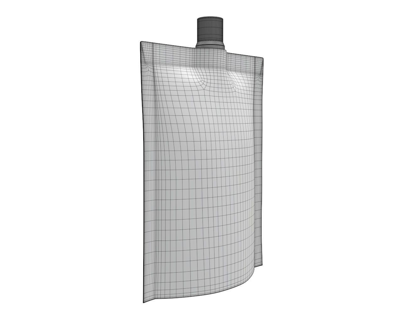 Blank Pouch Bag With Top Spout Lid Mock Up 07 3D model_6