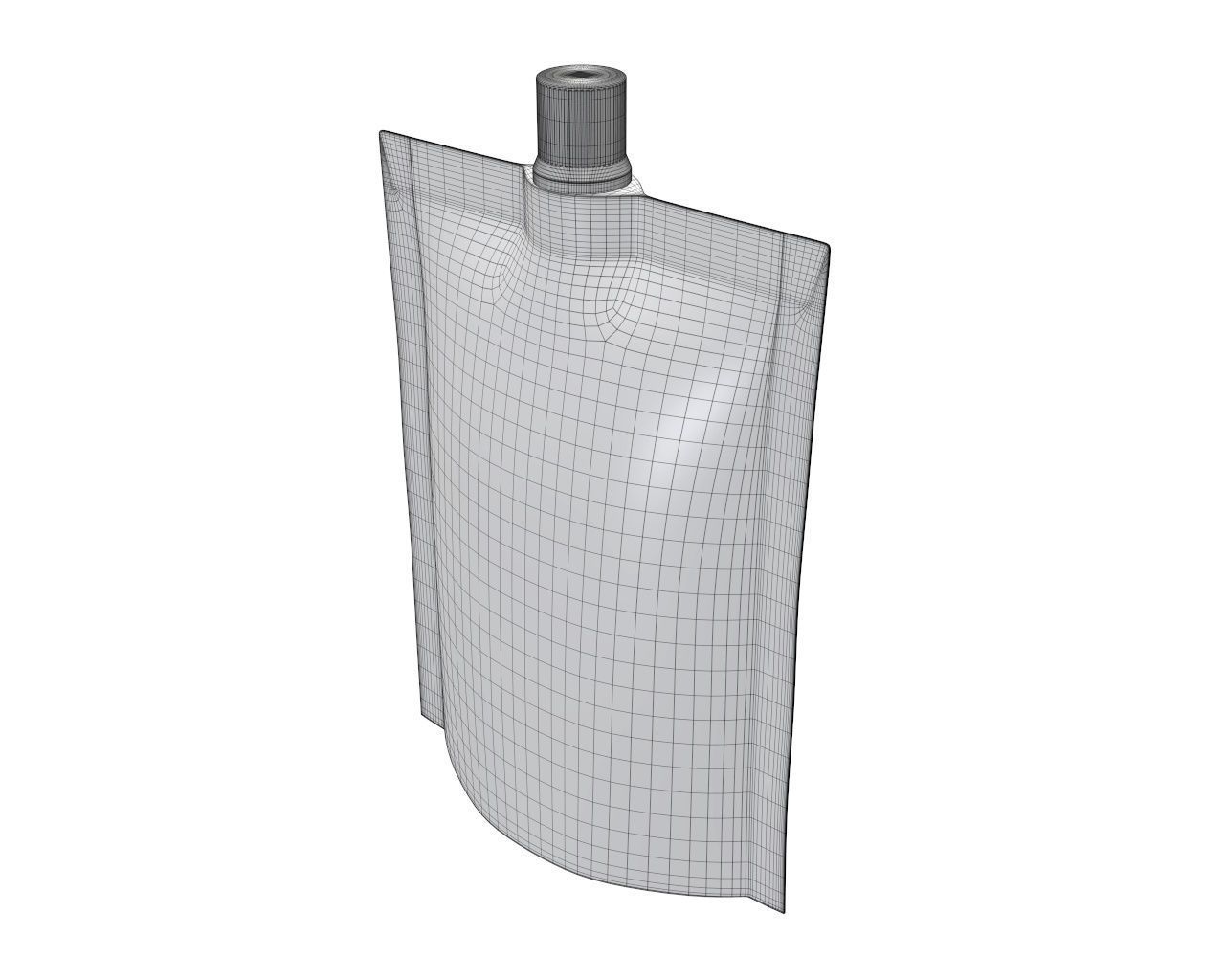 Blank Pouch Bag With Top Spout Lid Mock Up 07 3D model_8
