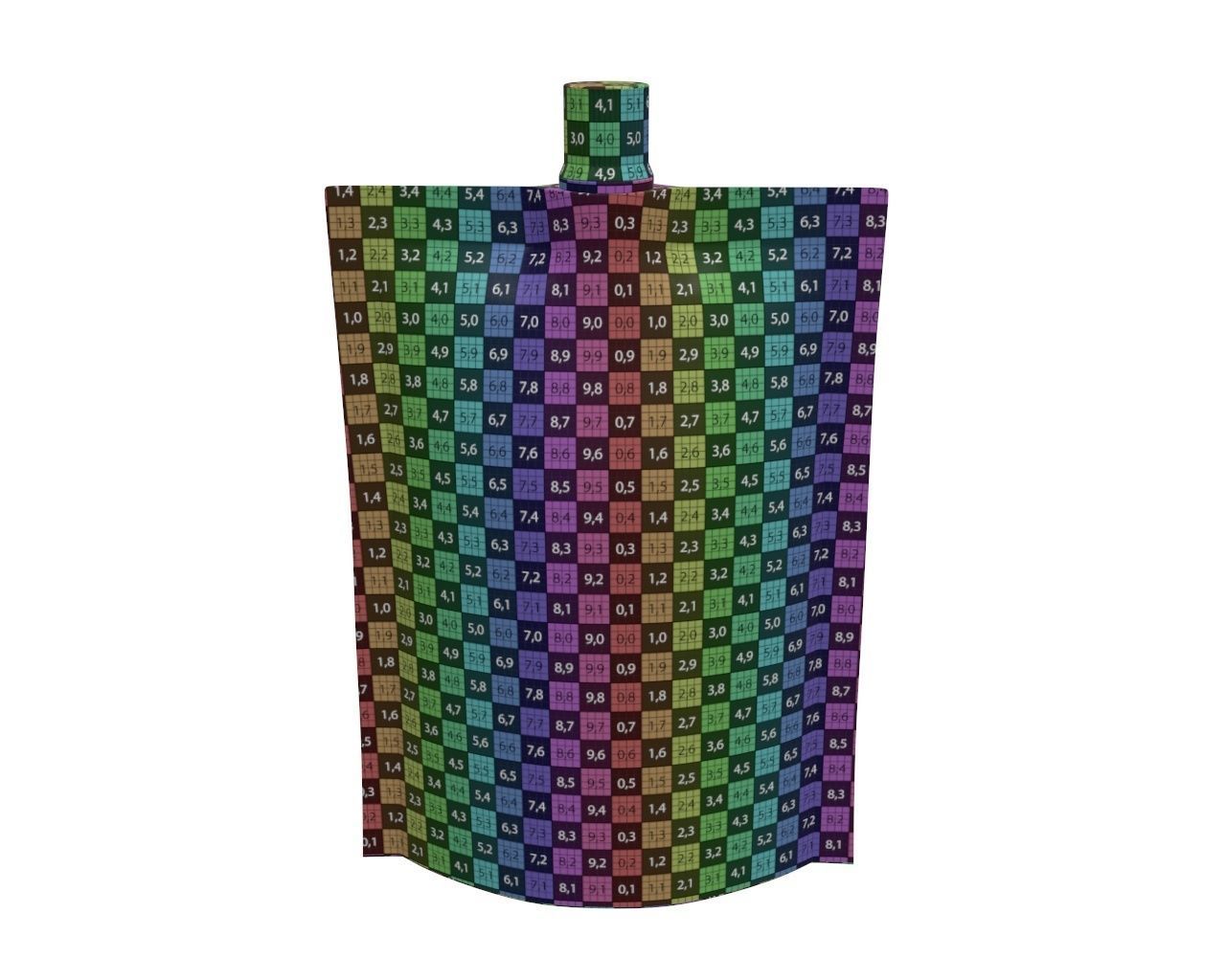 Blank Pouch Bag With Top Spout Lid Mock Up 07 3D model_9