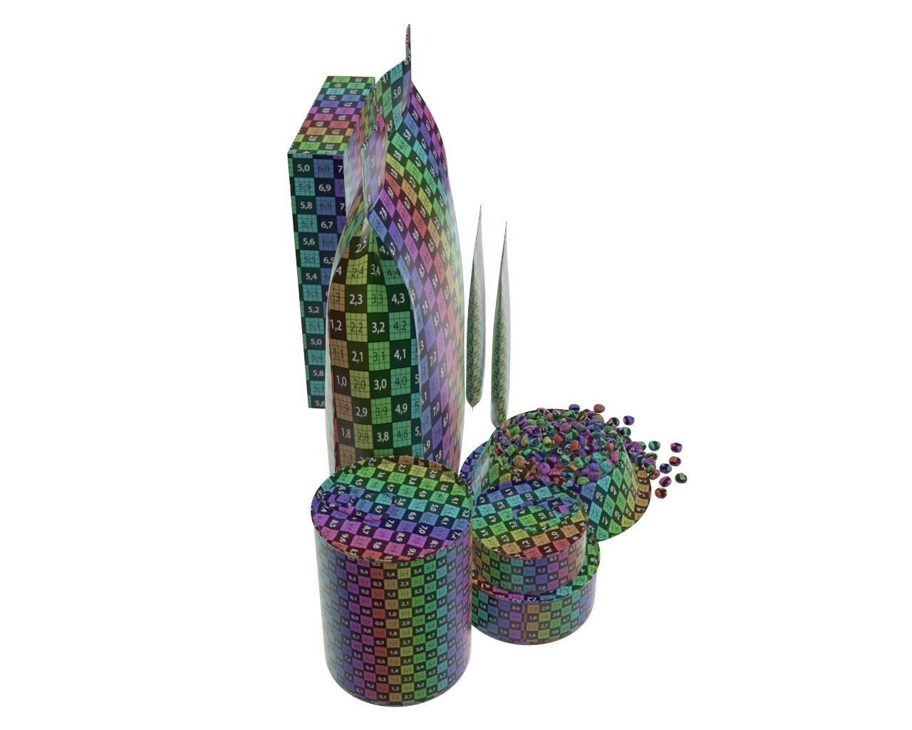 Blank Pet Food Package Set 3D model_13