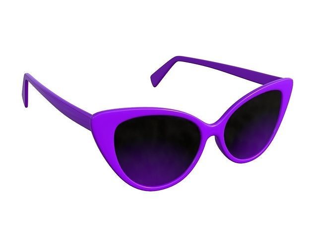 Butterfly shaped sun glasses 3D model