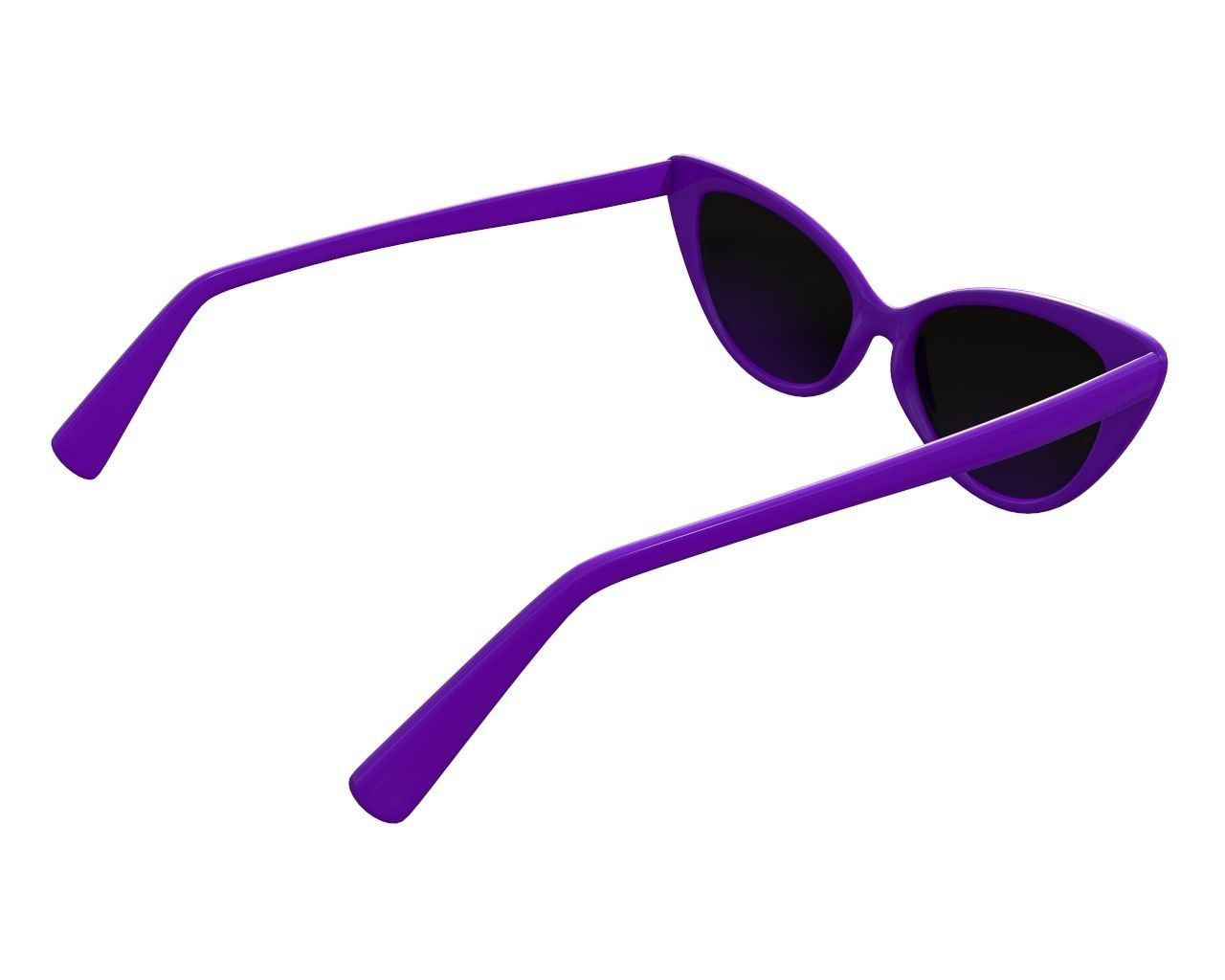 Butterfly shaped sun glasses 3D model_2