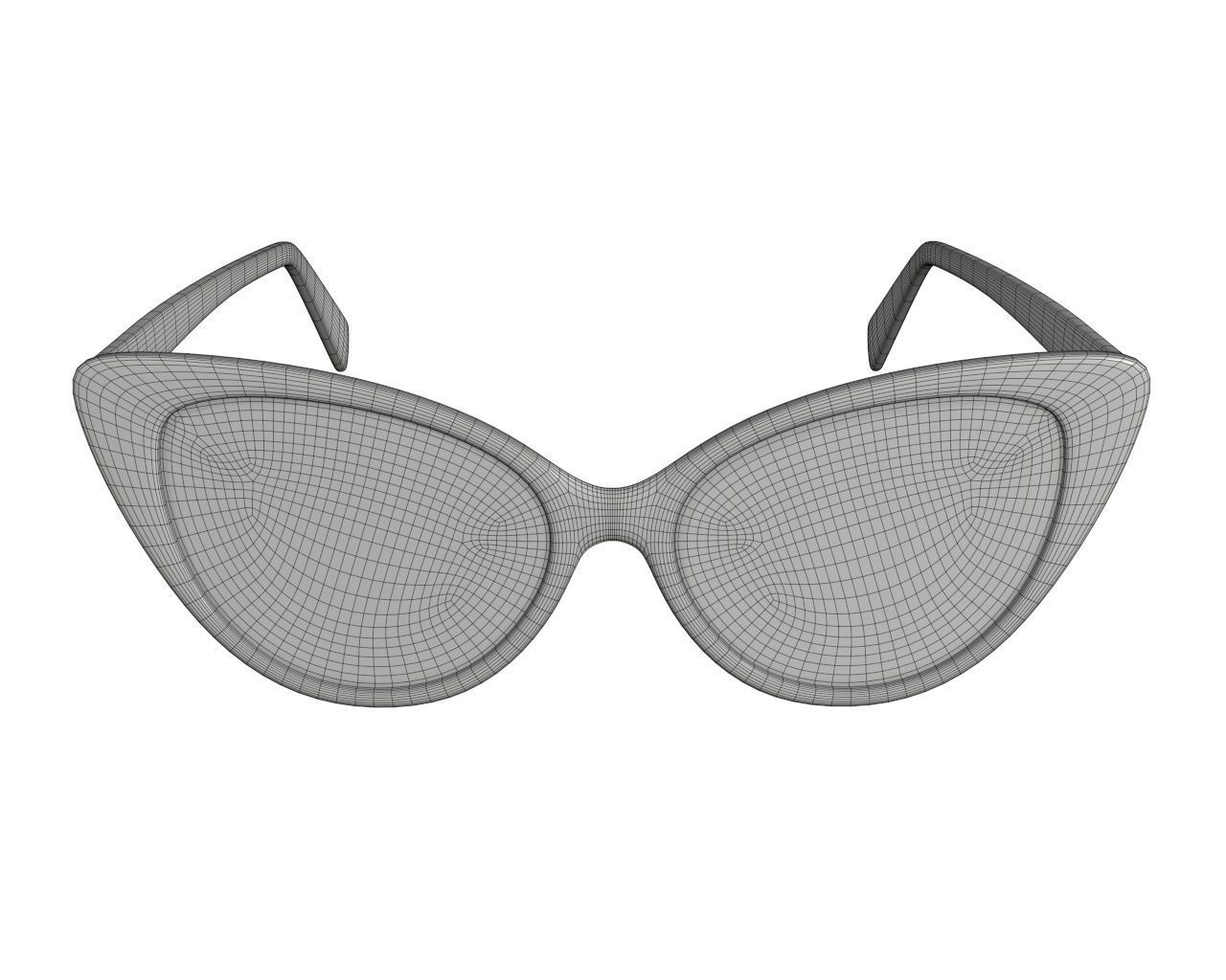 Butterfly shaped sun glasses 3D model_8