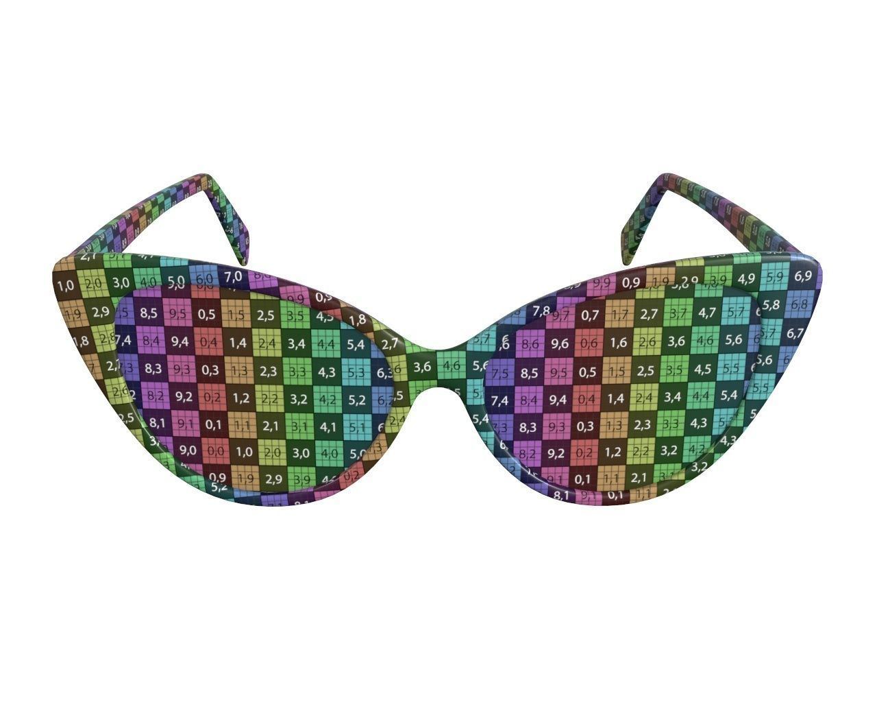 Butterfly shaped sun glasses 3D model_12