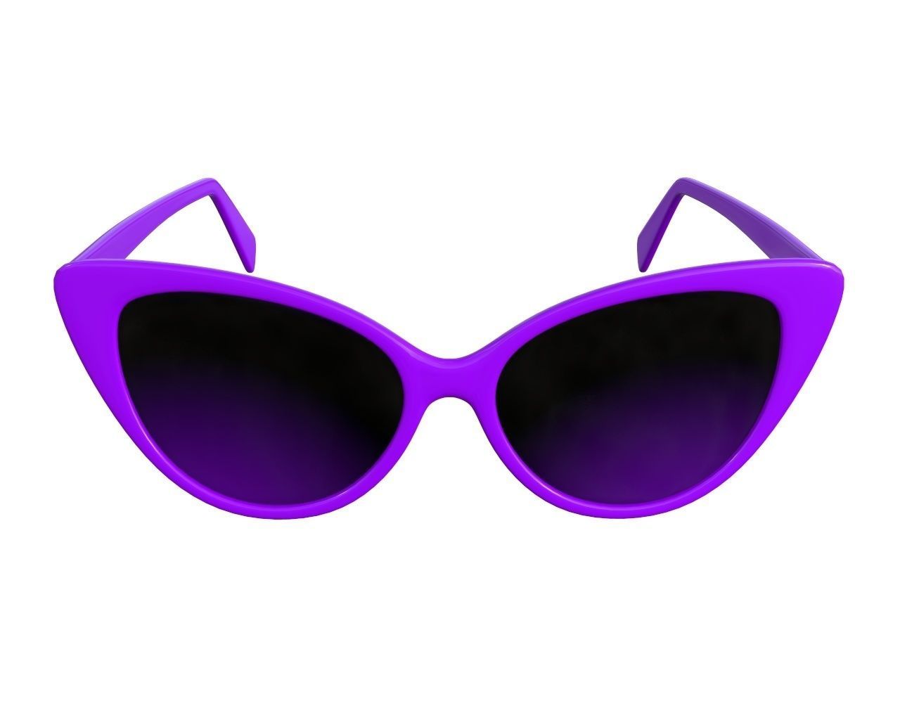 Butterfly shaped sun glasses 3D model_4