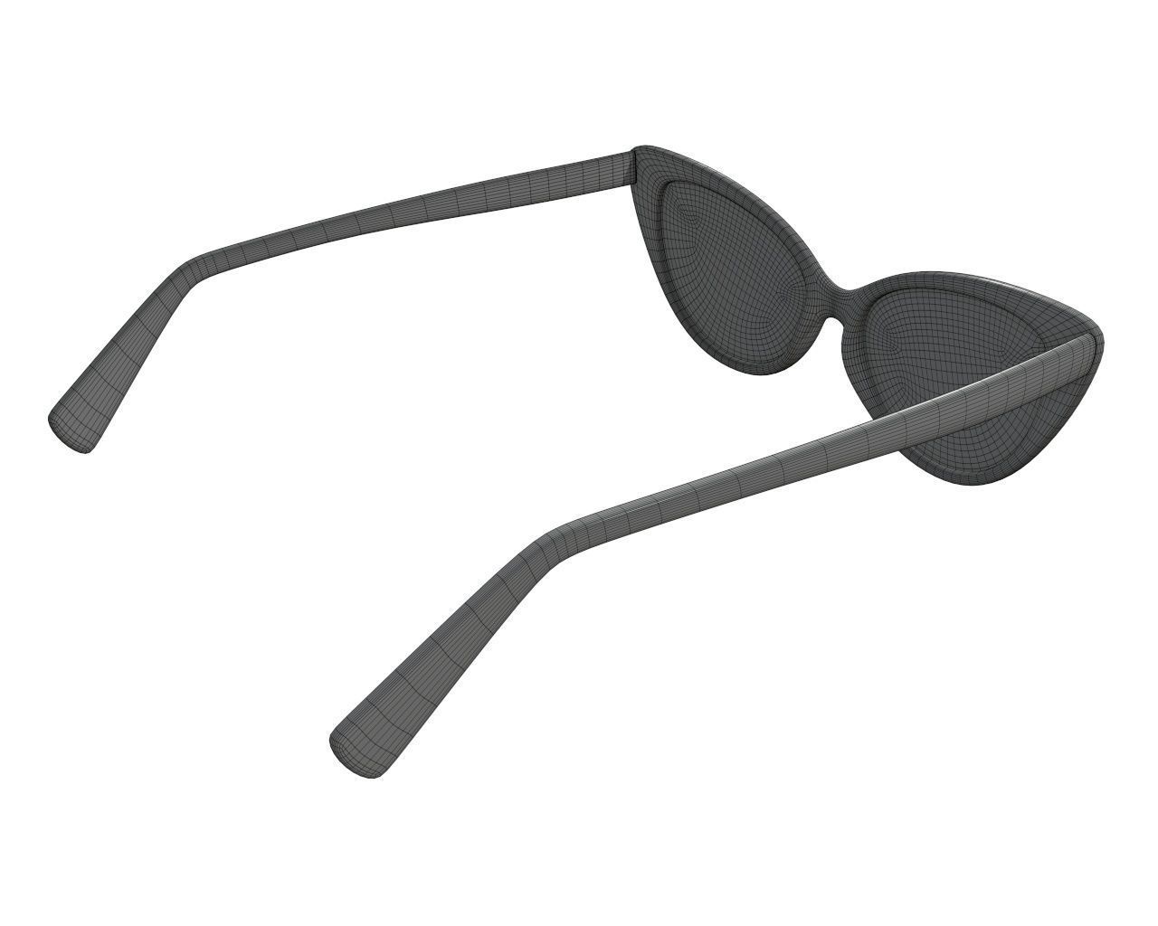 Butterfly shaped sun glasses 3D model_6