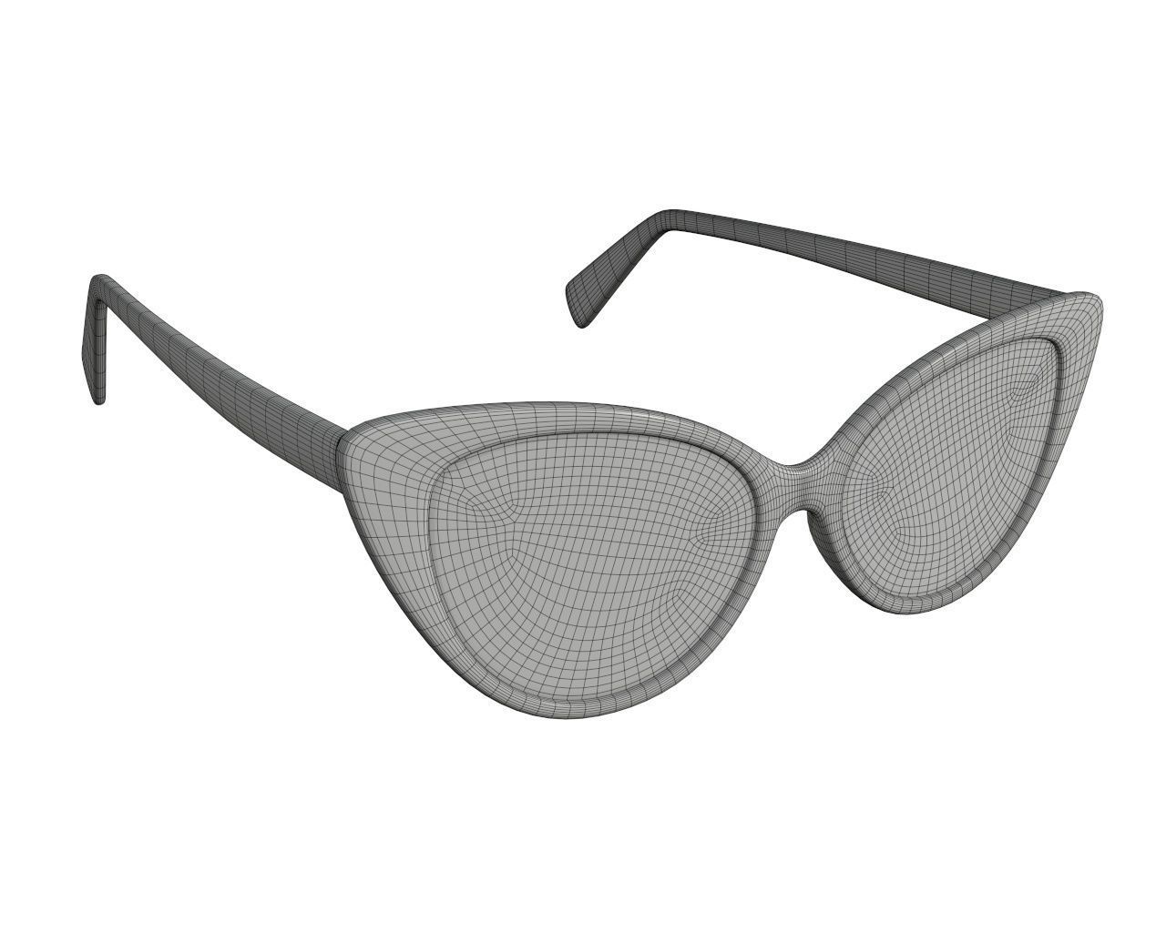 Butterfly shaped sun glasses 3D model_5