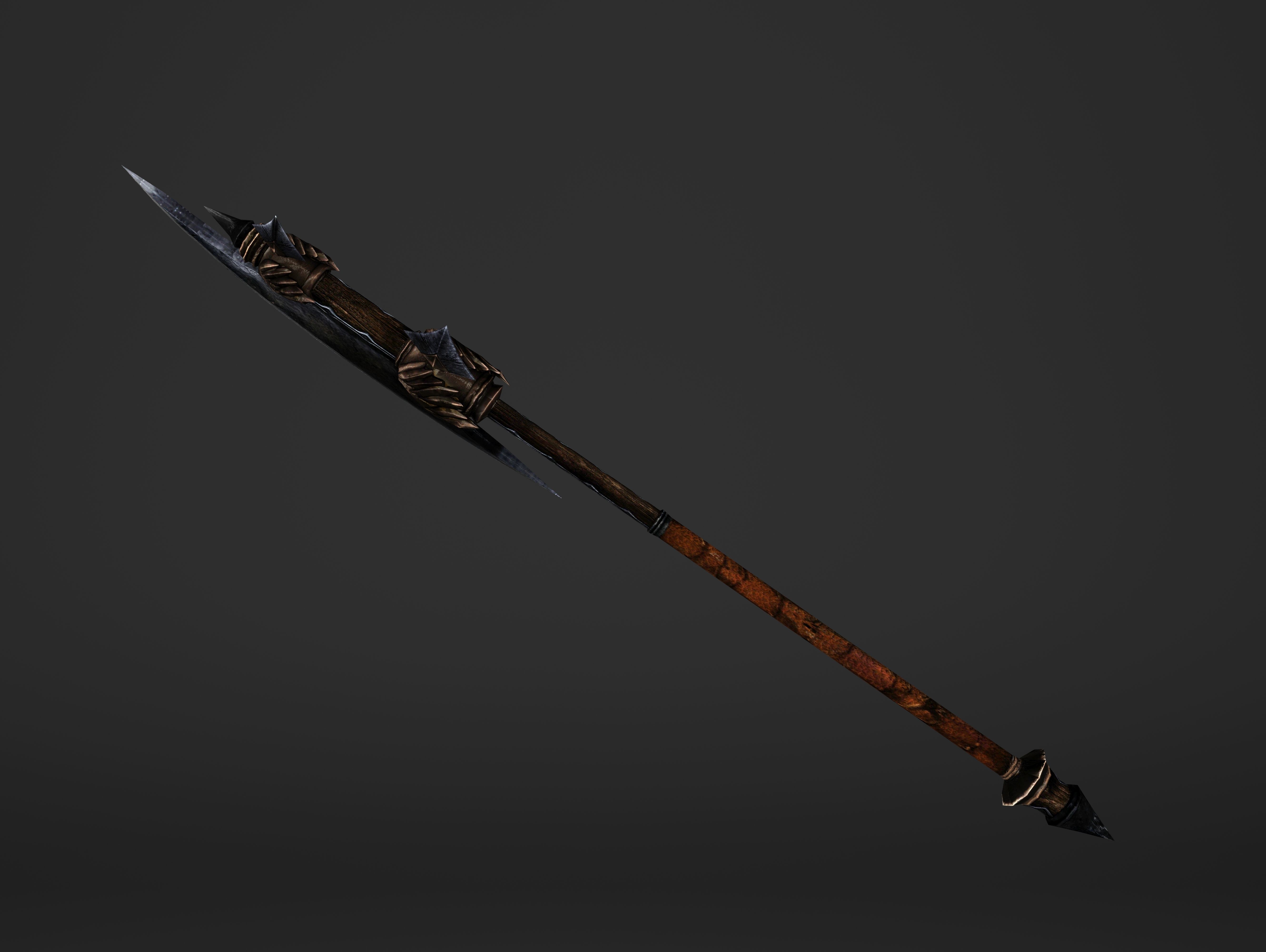 Execution Great Battleaxe Low-poly 3D model_16