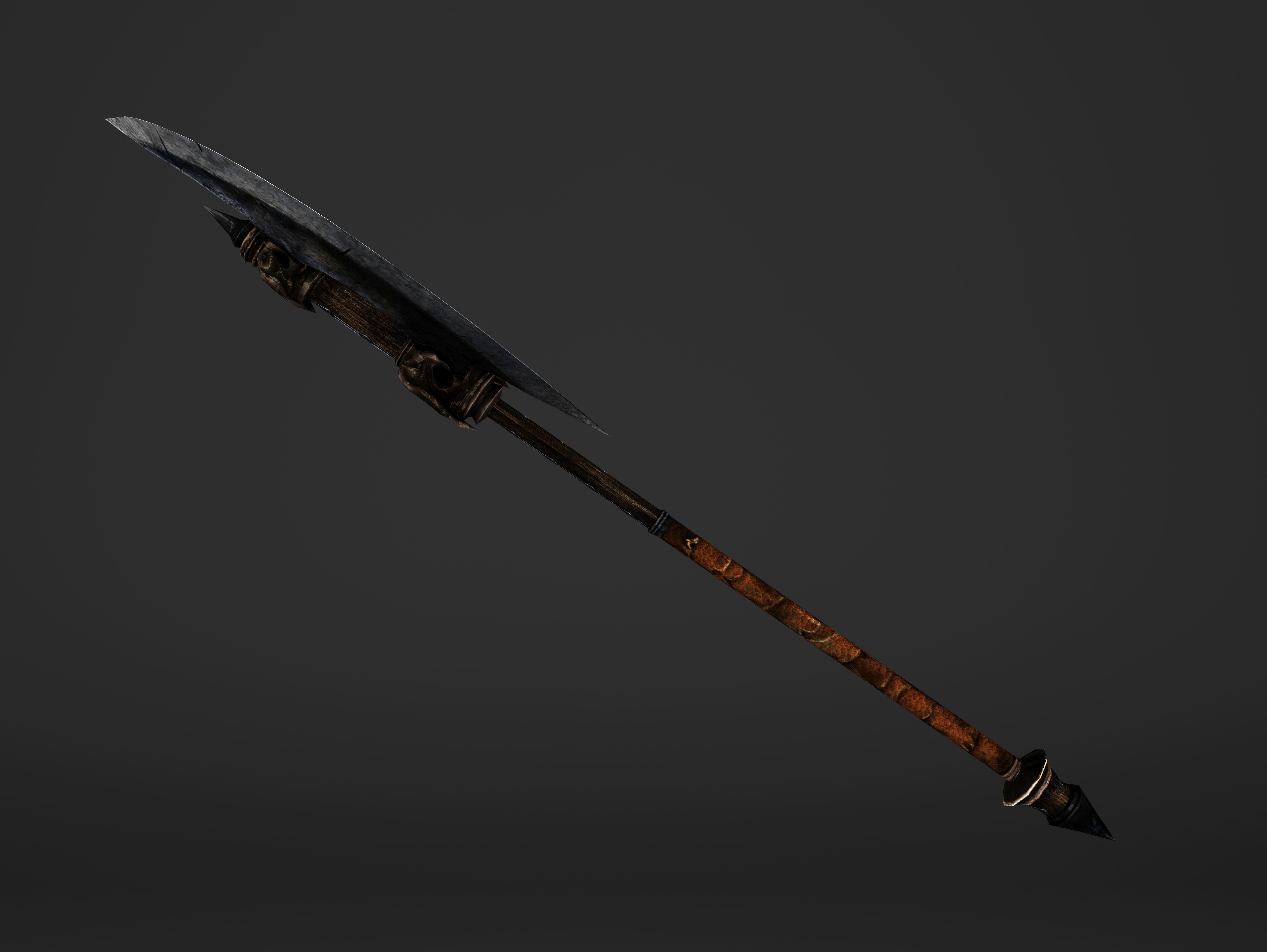 Execution Great Battleaxe Low-poly 3D model_6