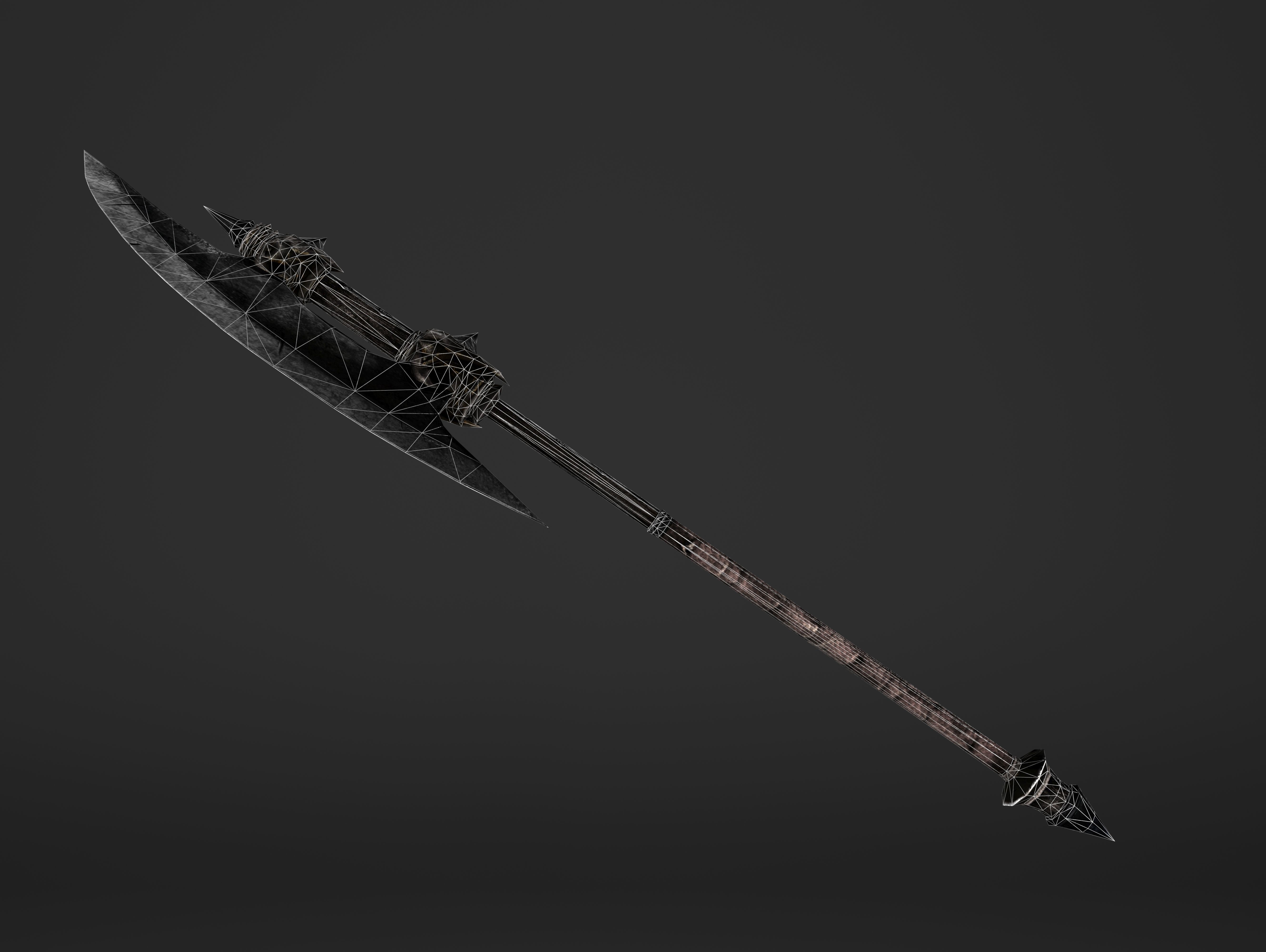 Execution Great Battleaxe Low-poly 3D model_5