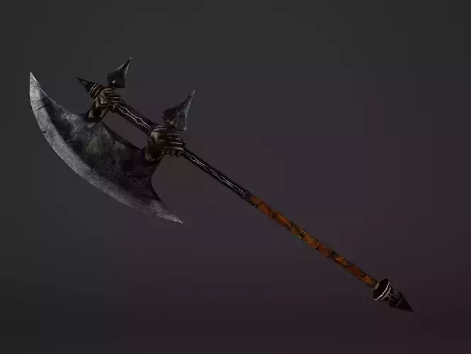 Execution Great Battleaxe Low-poly 3D model