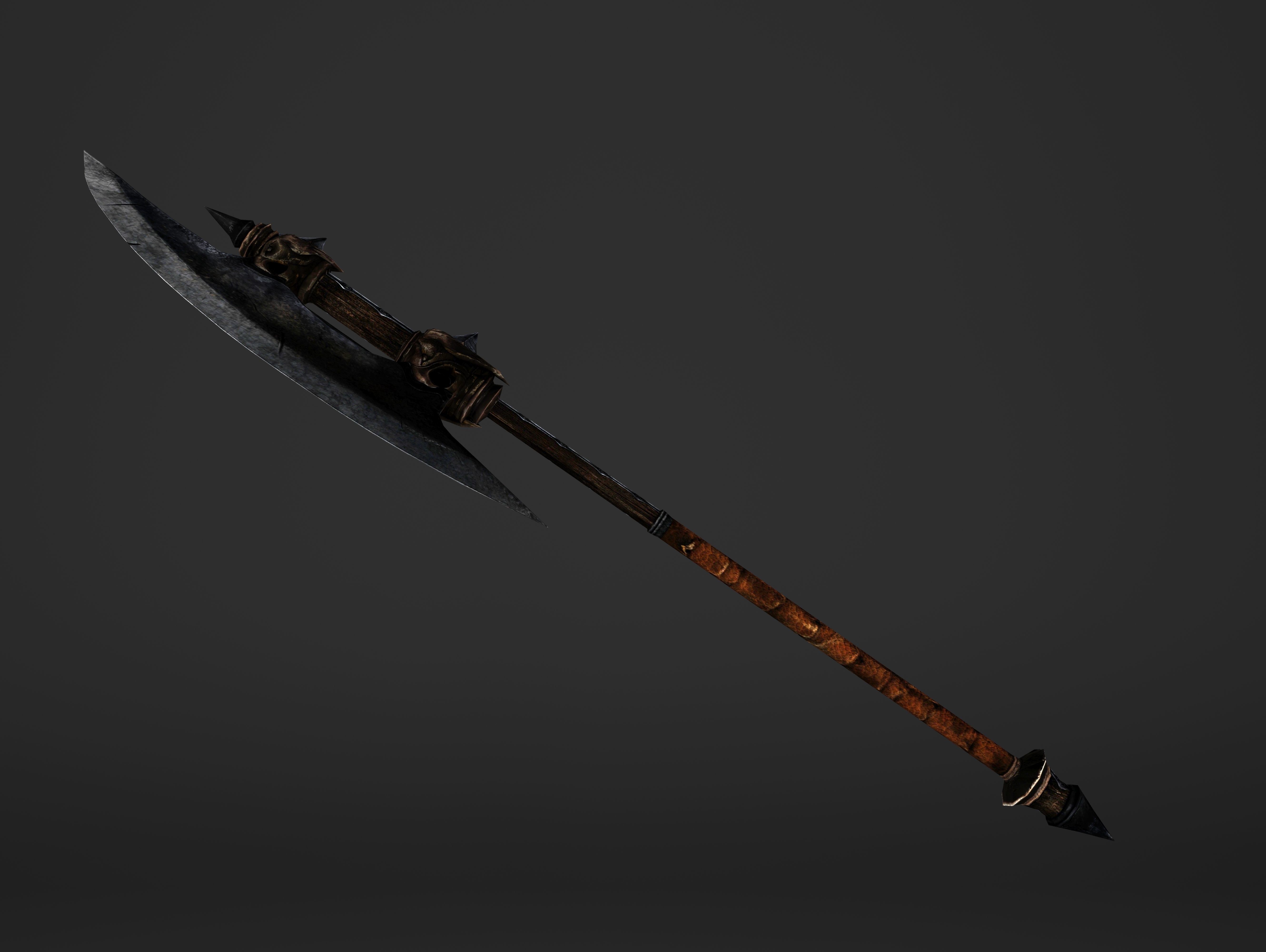 Execution Great Battleaxe Low-poly 3D model_4