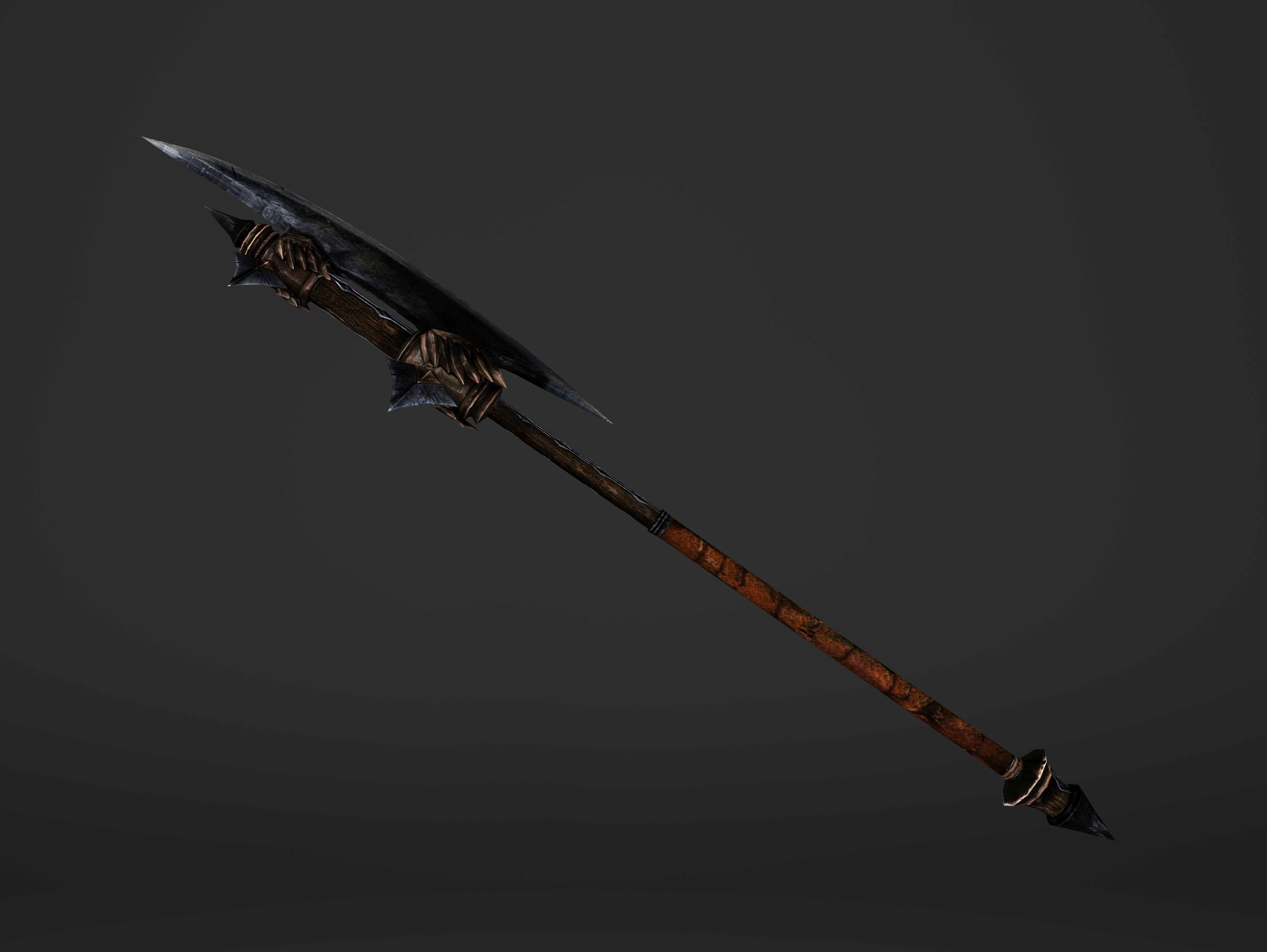 Execution Great Battleaxe Low-poly 3D model_14